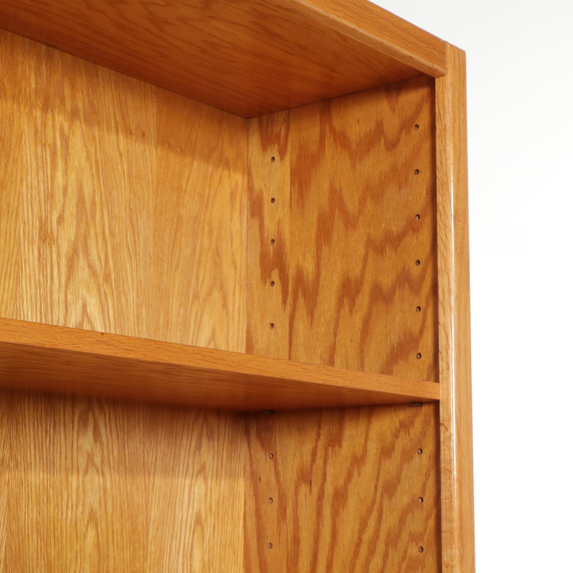 Pair of Oak Library Bookcases