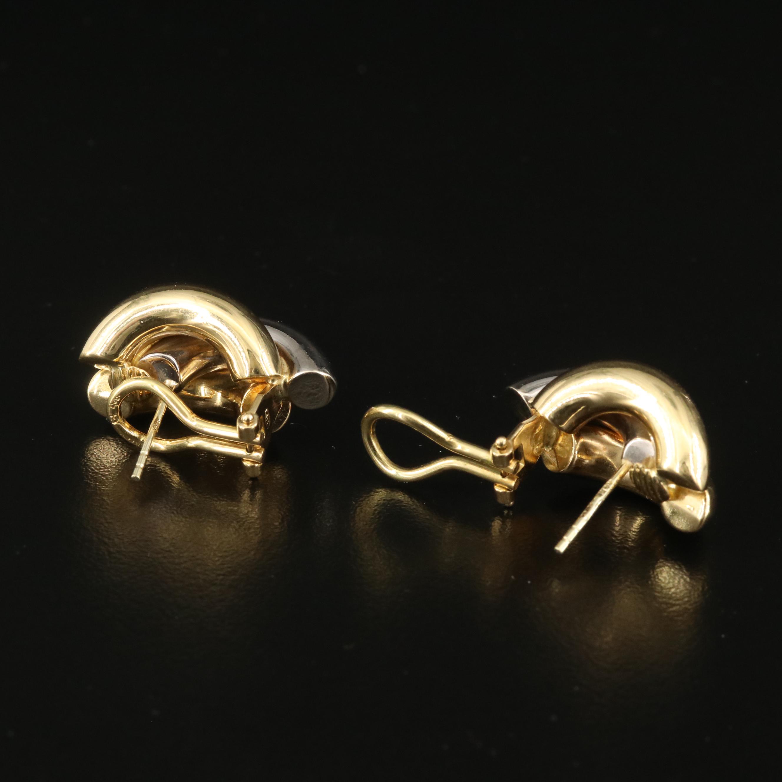 18K Fluted Earrings