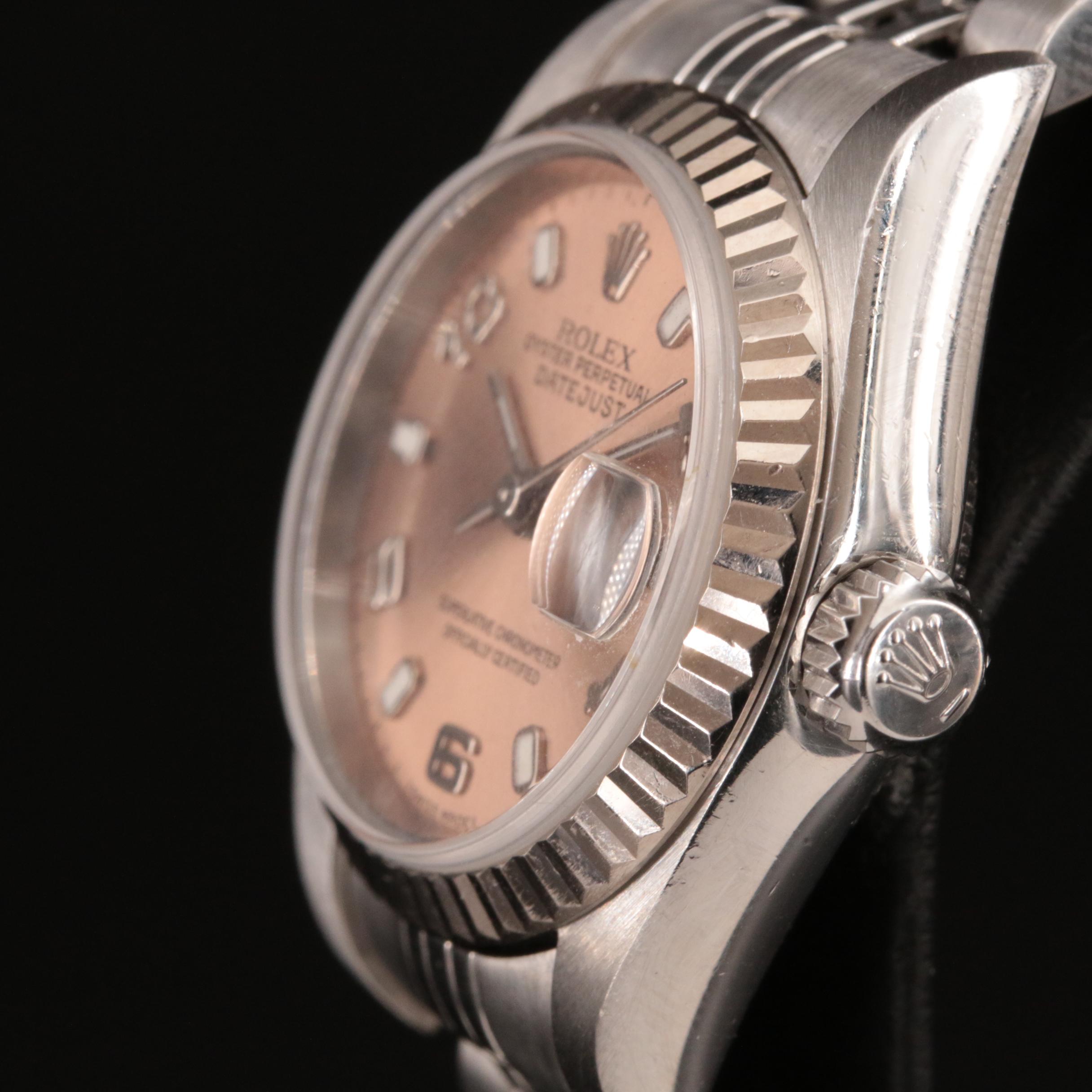 2001 Rolex Stainless Steel and 18K Datejust Watch