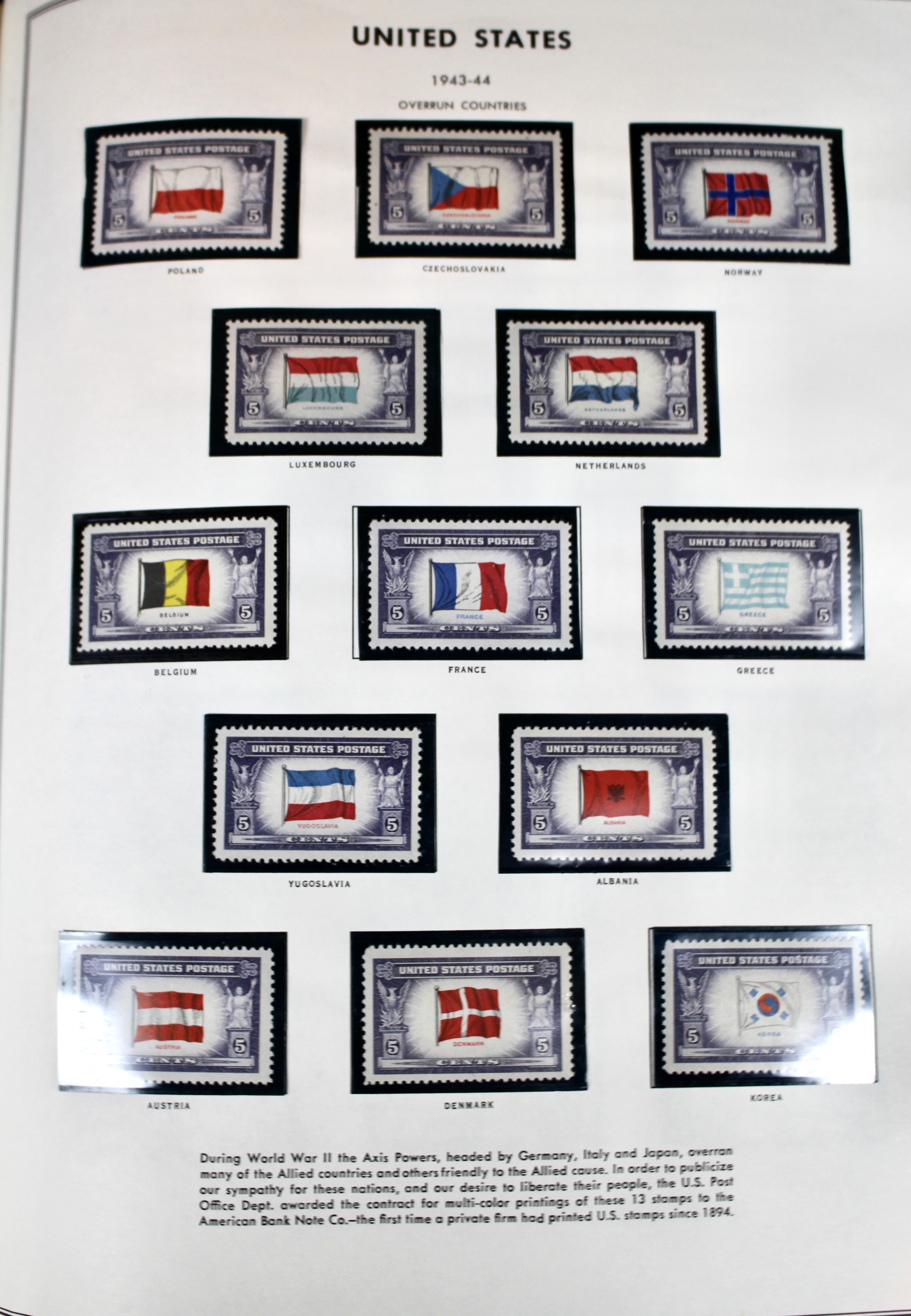 United States Liberty Stamp Album