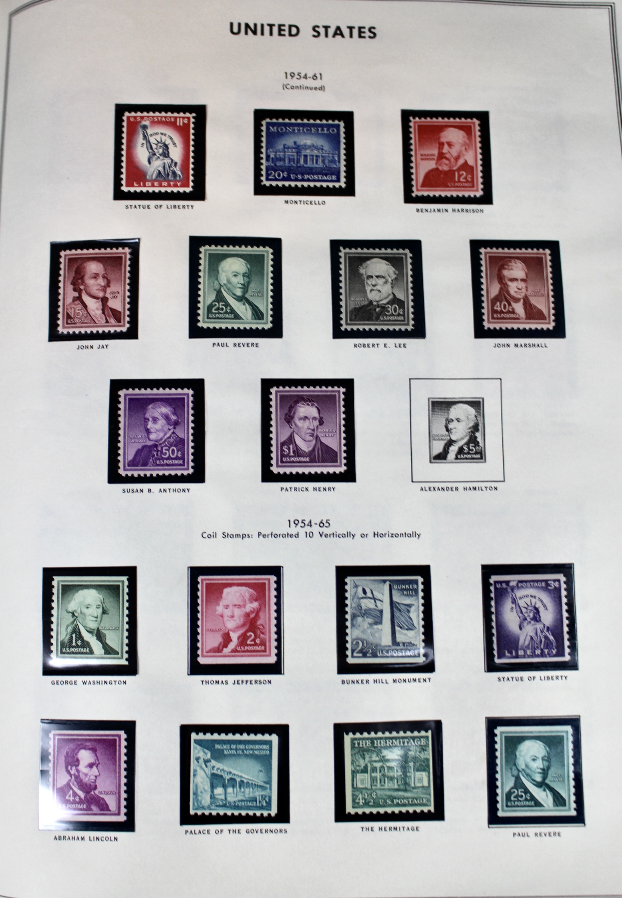 United States Liberty Stamp Album