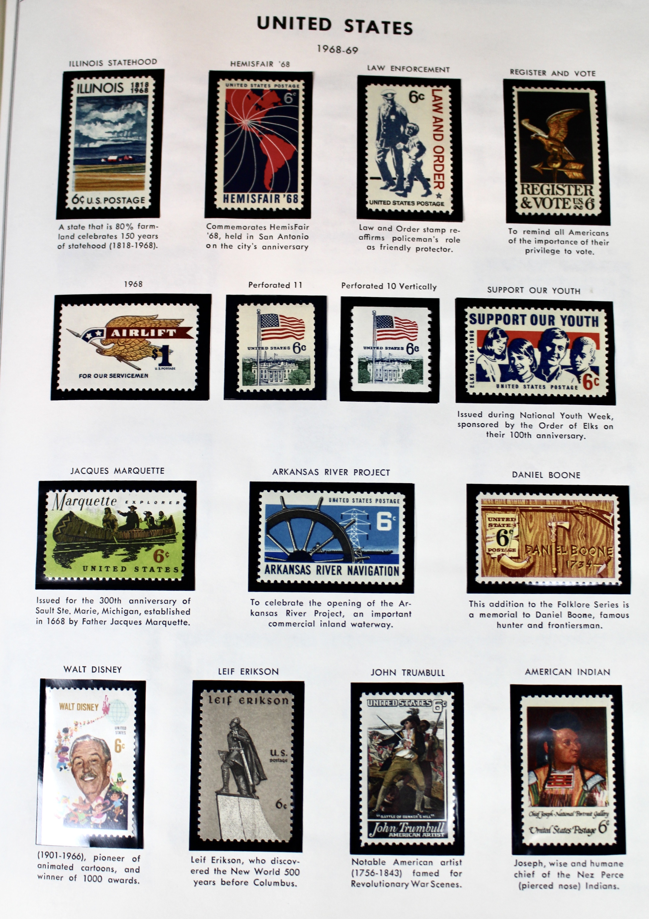 United States Liberty Stamp Album