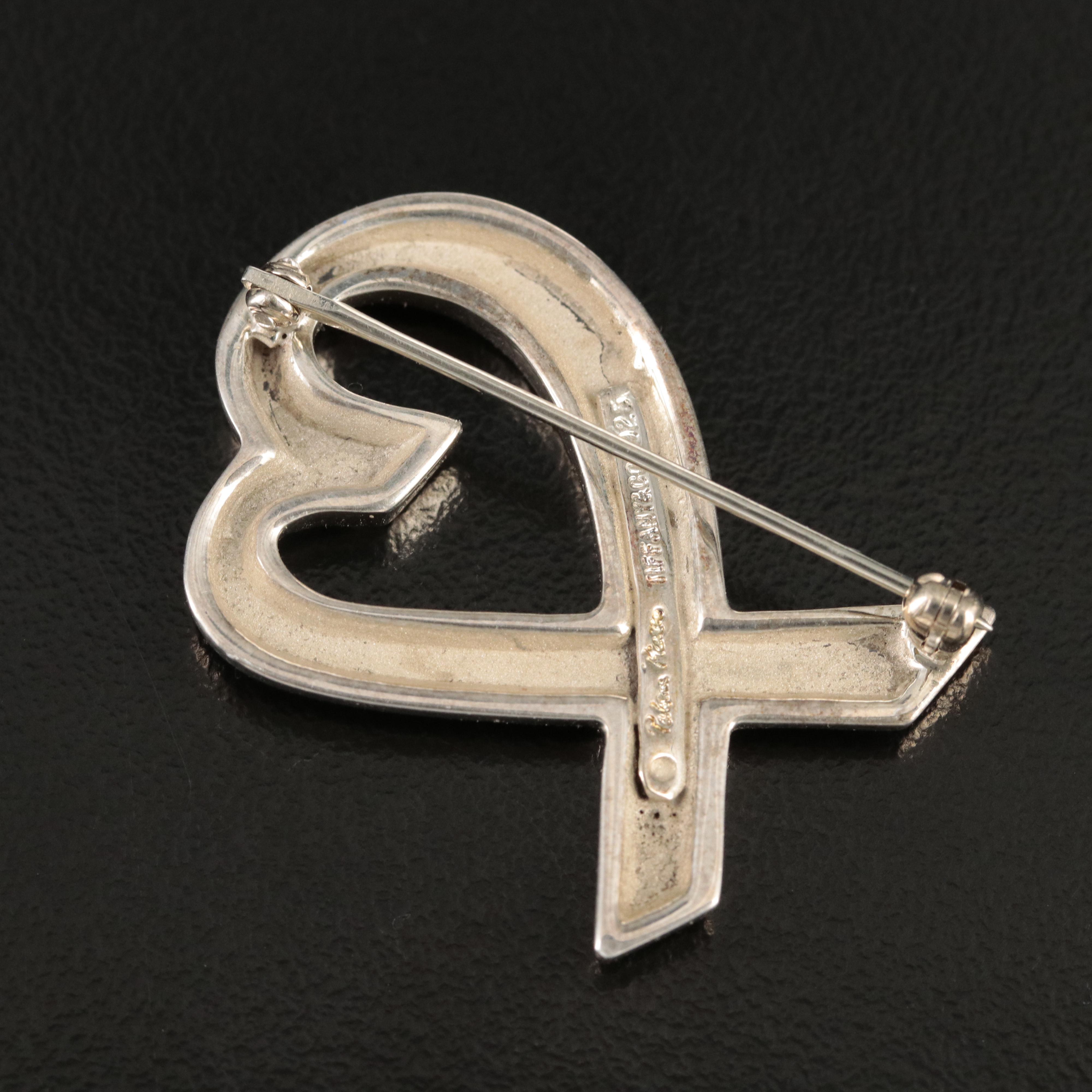 Paloma Picasso for Tiffany & Co. Sterling "Loving Heart" Brooch
