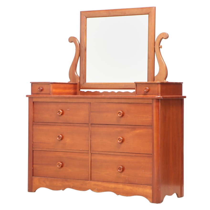 Cavalier Late Federal Style Cherrywood Dresser, Mid-20th Century