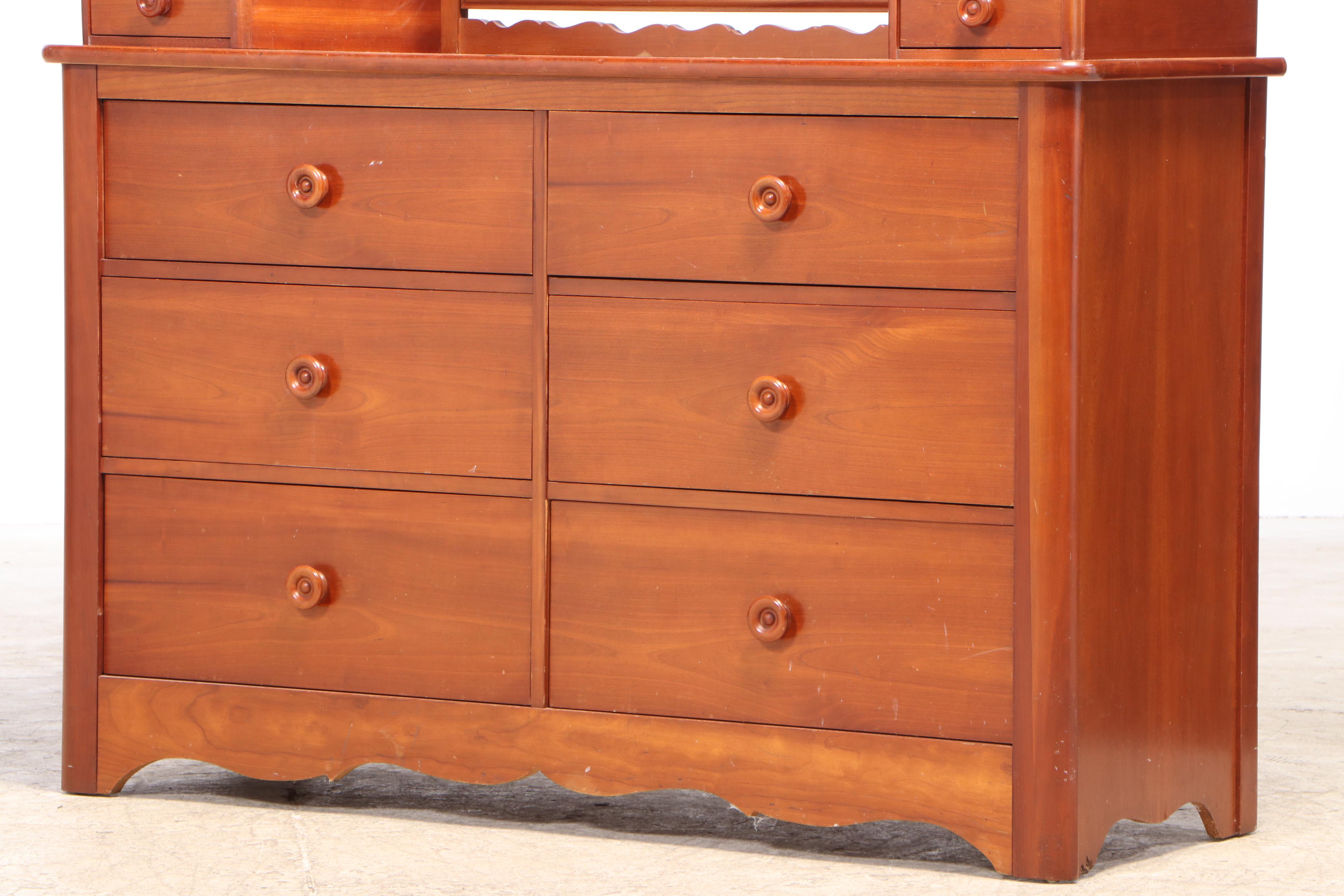 Cavalier Late Federal Style Cherrywood Dresser, Mid-20th Century