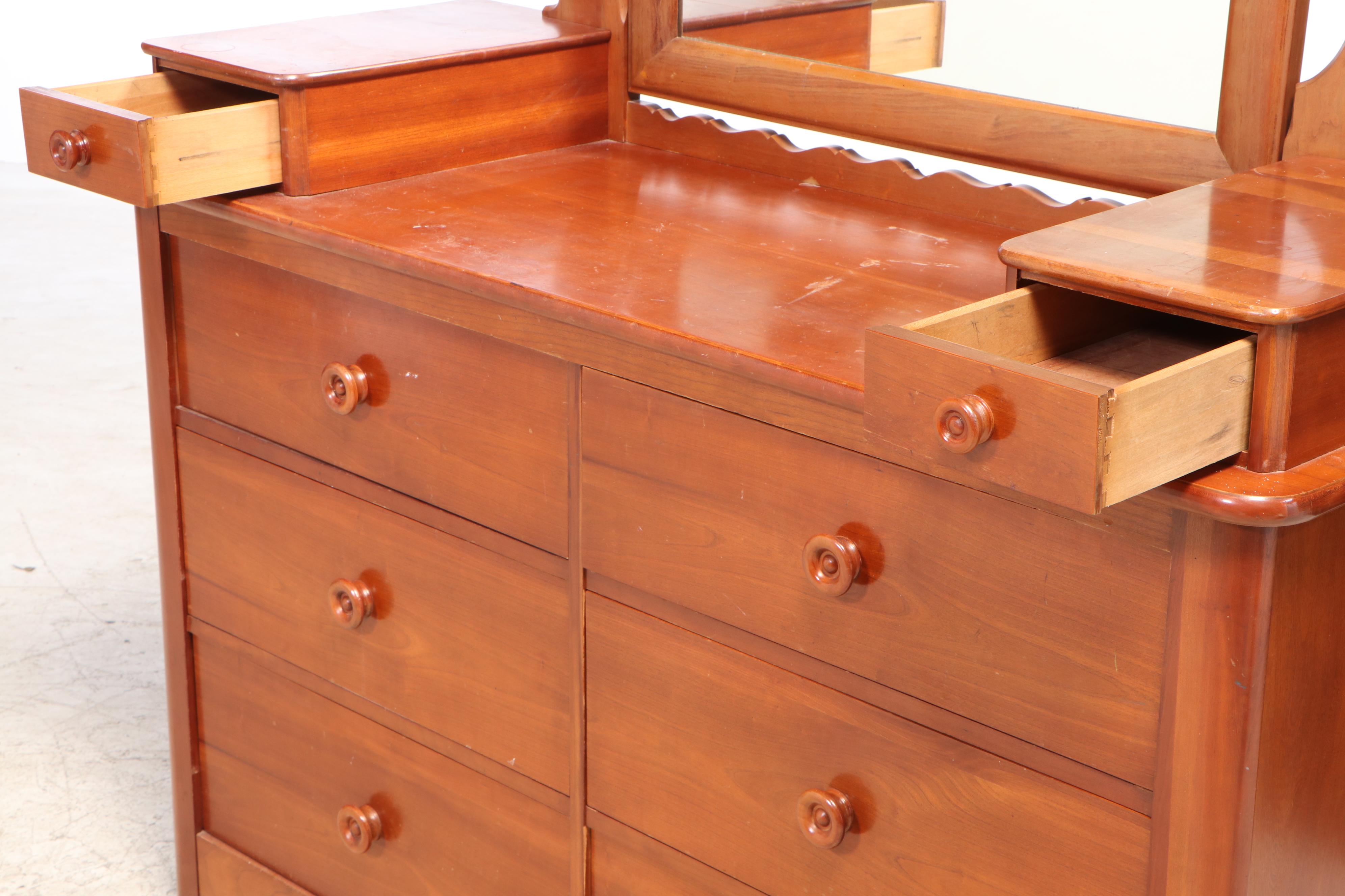 Cavalier Late Federal Style Cherrywood Dresser, Mid-20th Century