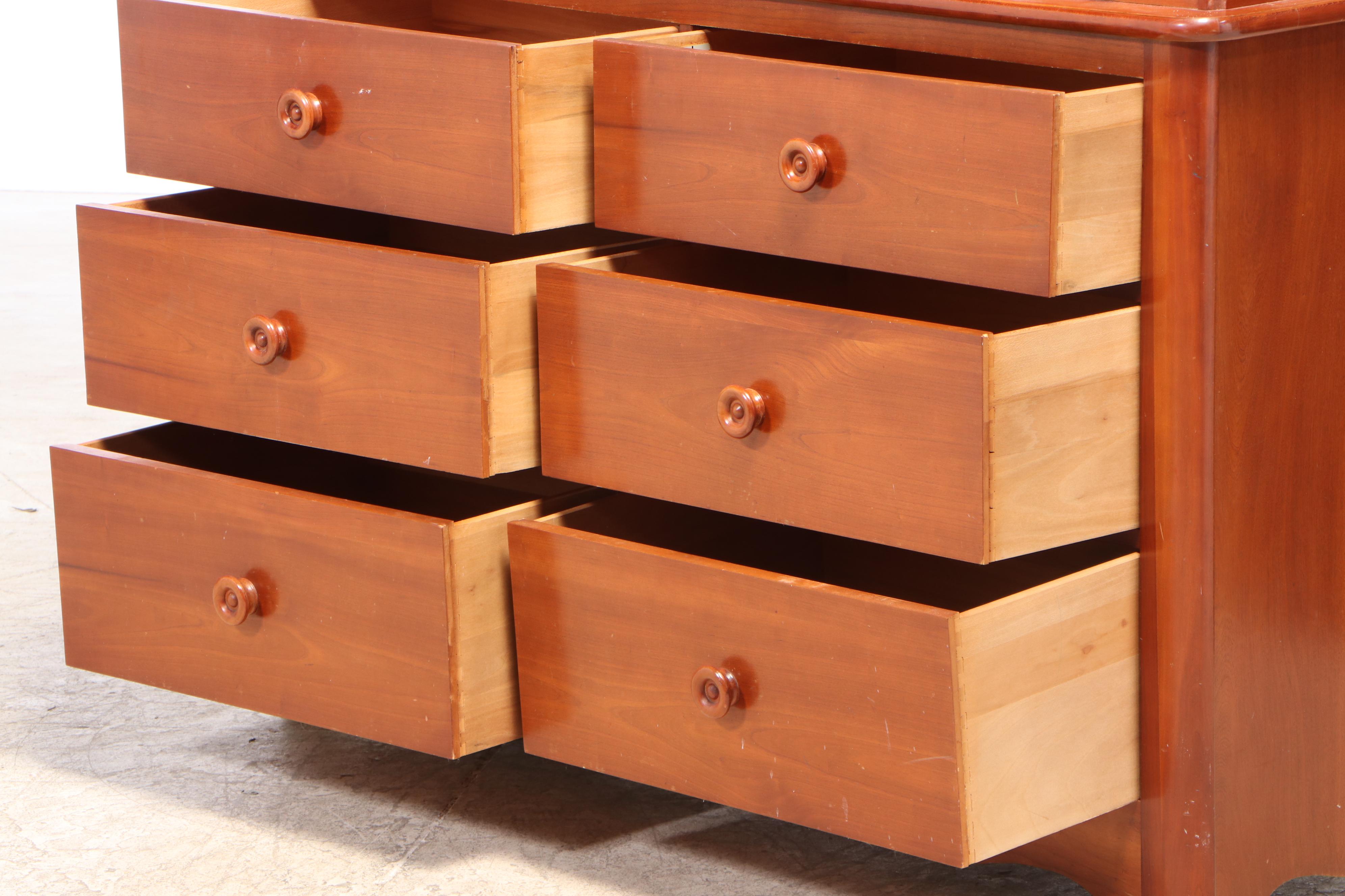 Cavalier Late Federal Style Cherrywood Dresser, Mid-20th Century
