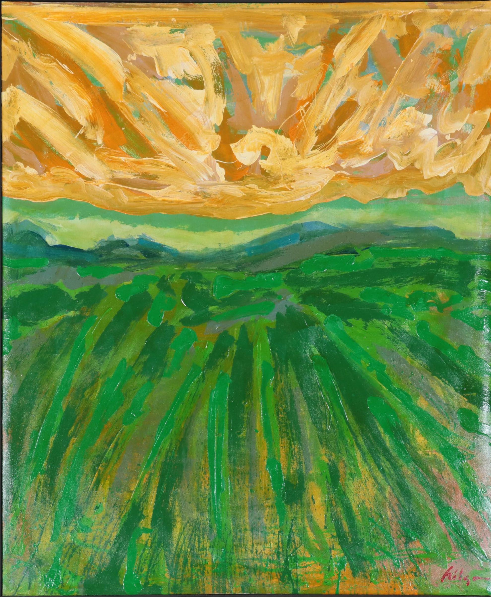 Harry Hilson Abstract Landscape Acrylic Painting