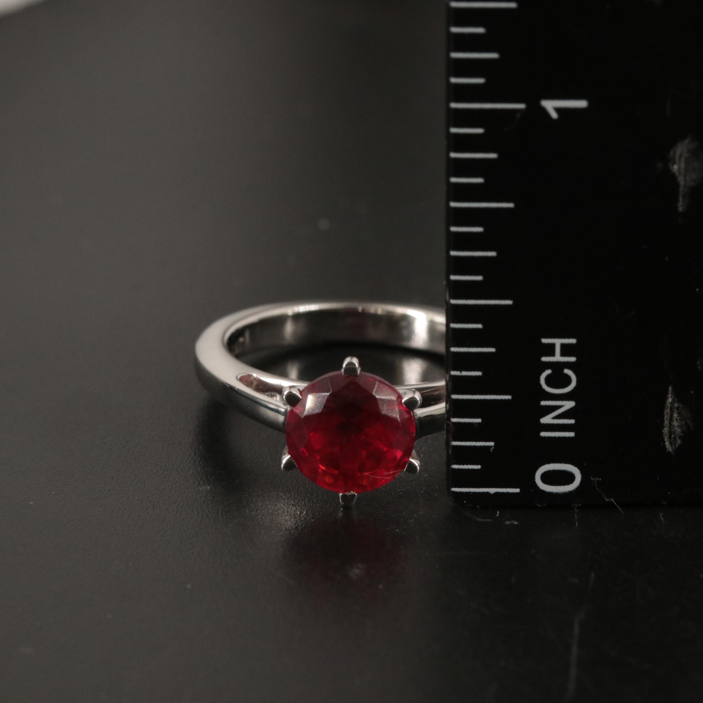 Sterling Garnet Ring
