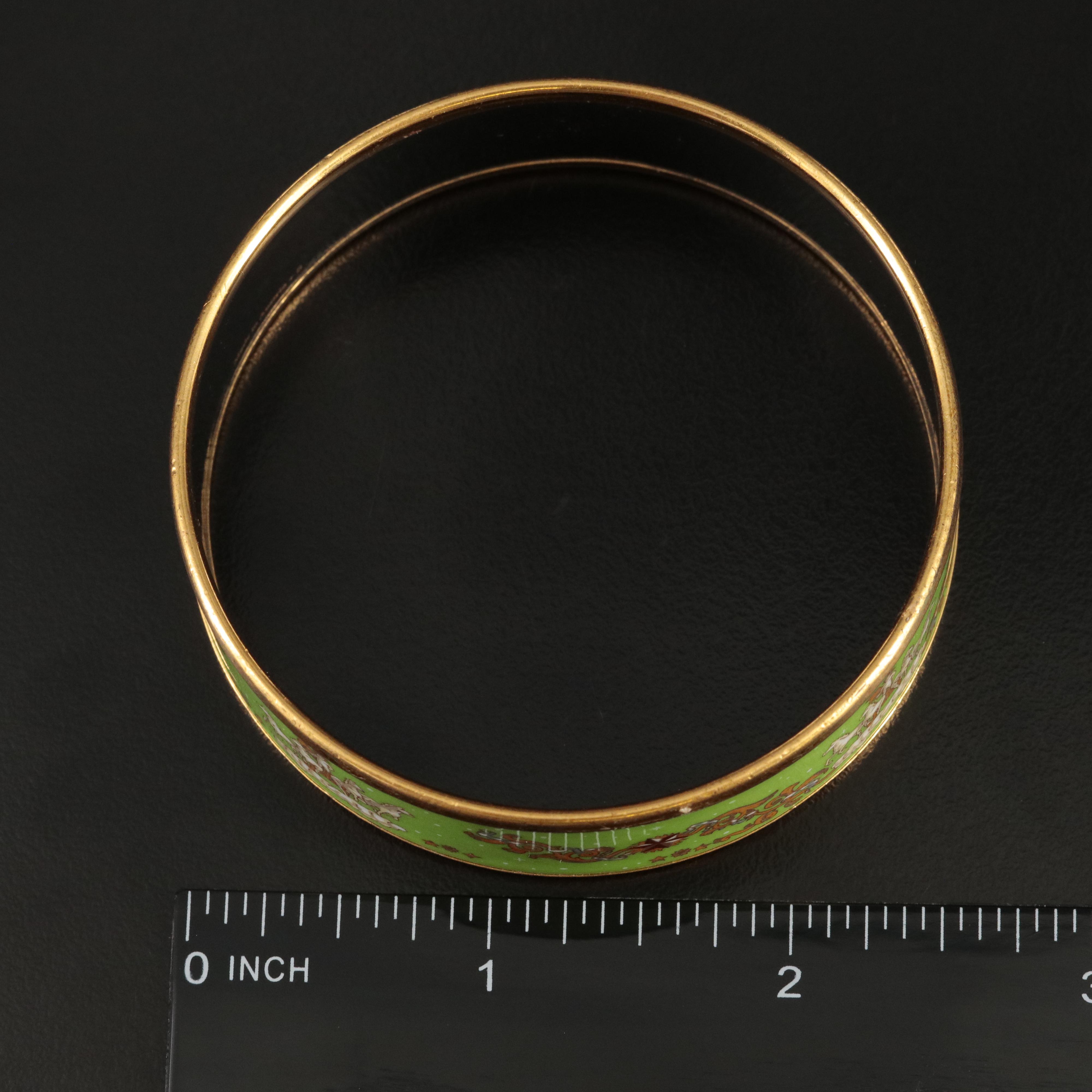 Hermès "Cosmos" Enamel Wide Bangle