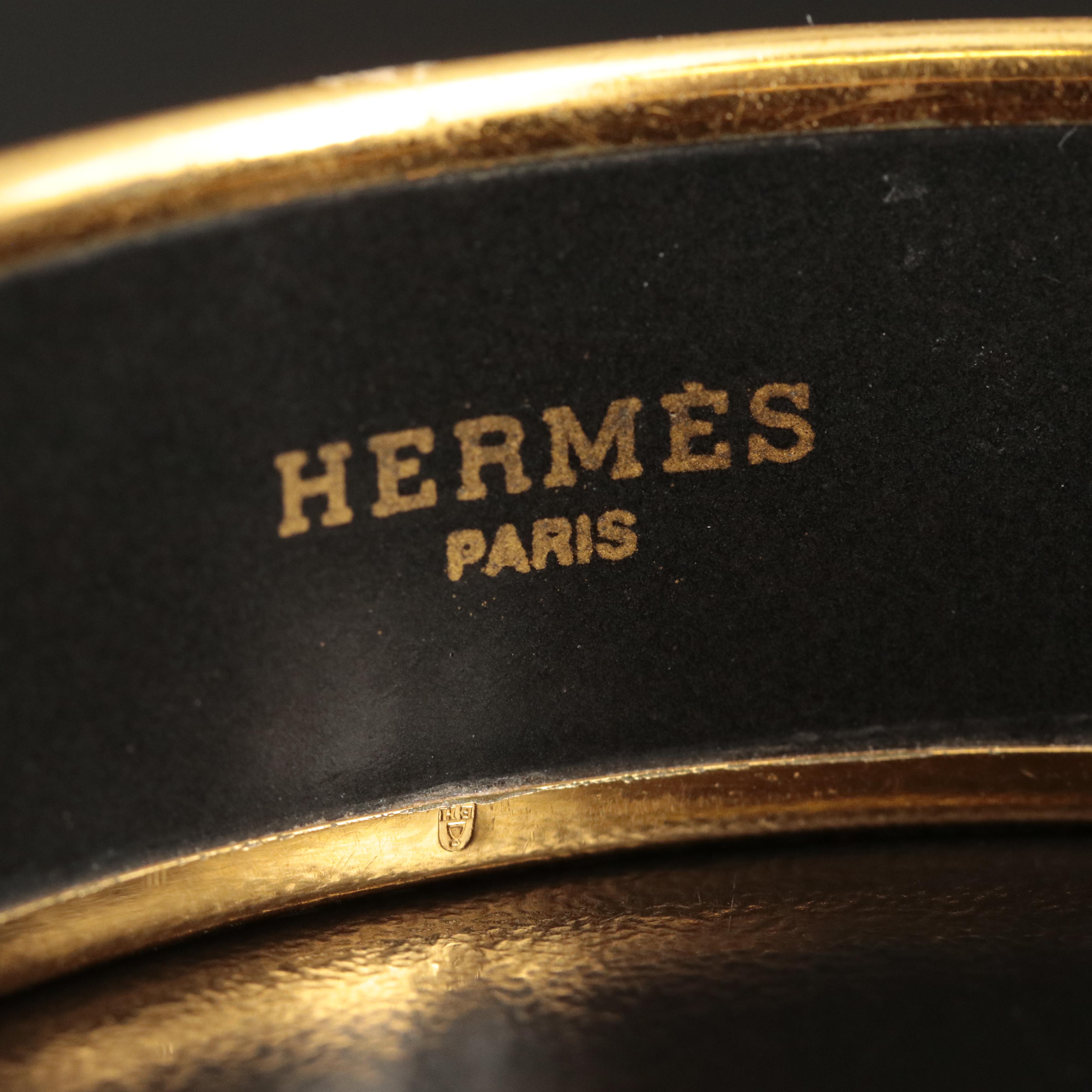Hermès "Cosmos" Enamel Wide Bangle