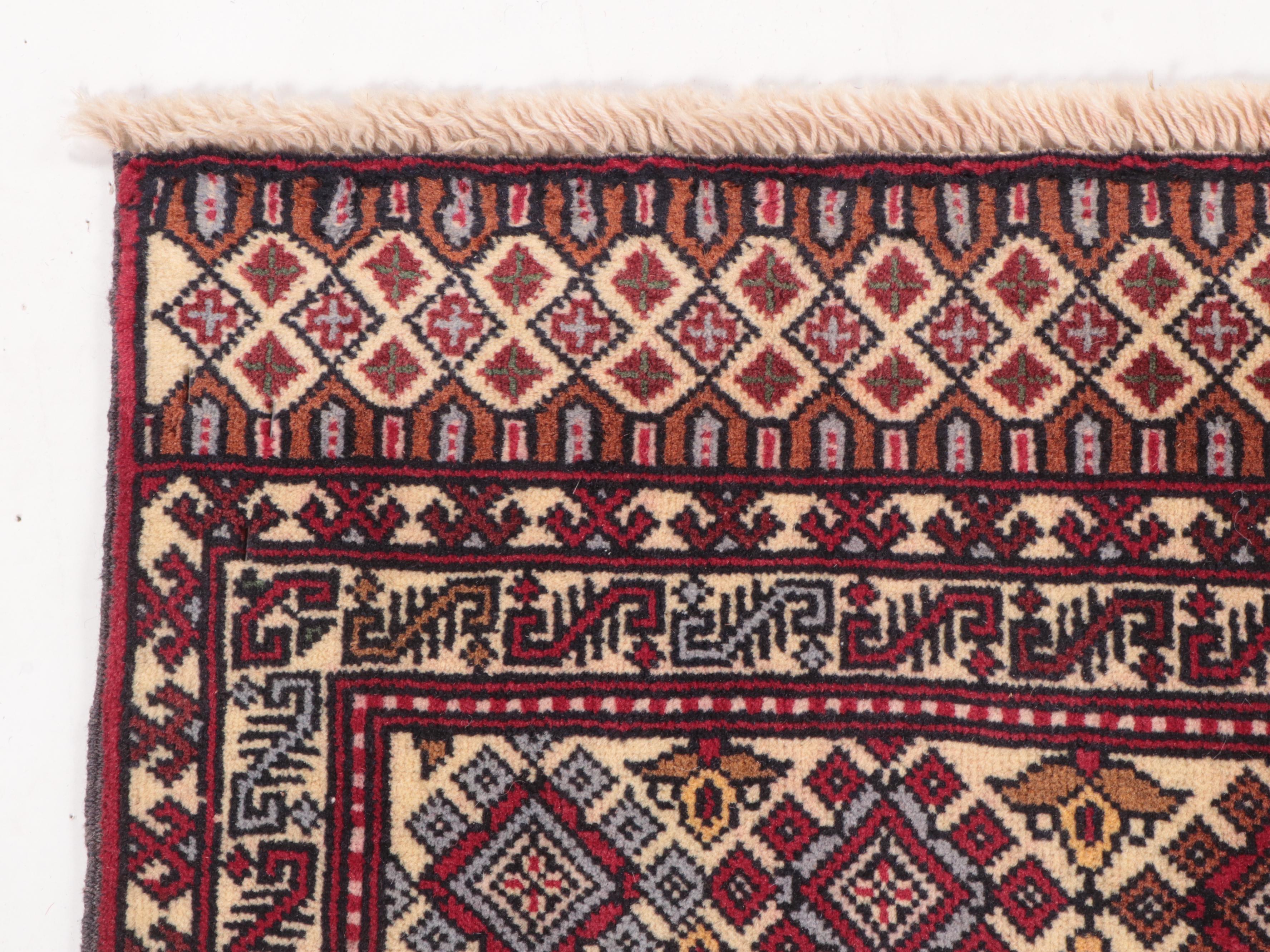 3'4 x 6'6 Hand-Knotted Pakistani Kazak Area Rug