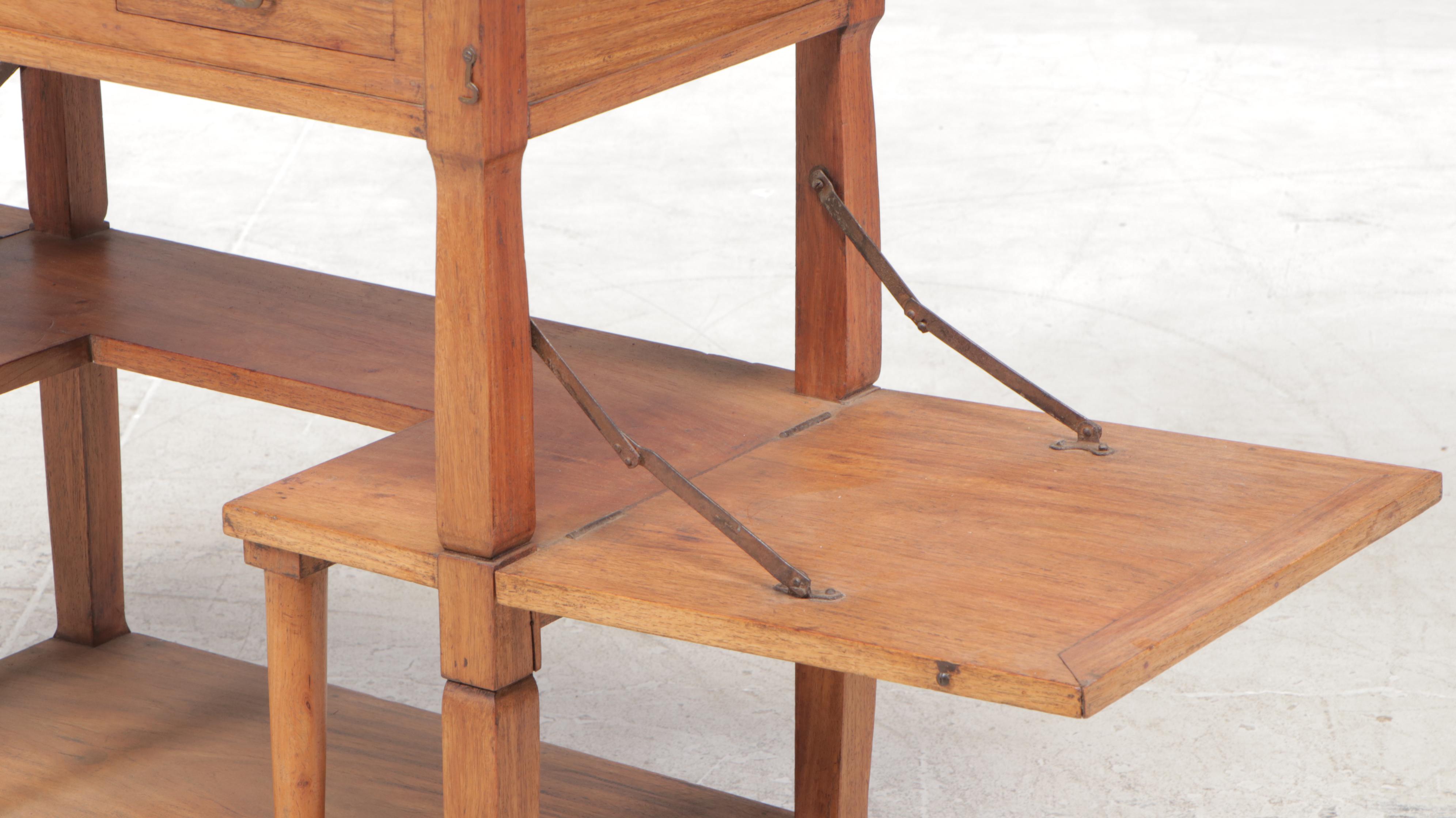 Filipino Golden Narra Wood Trolley Cart, 1950s