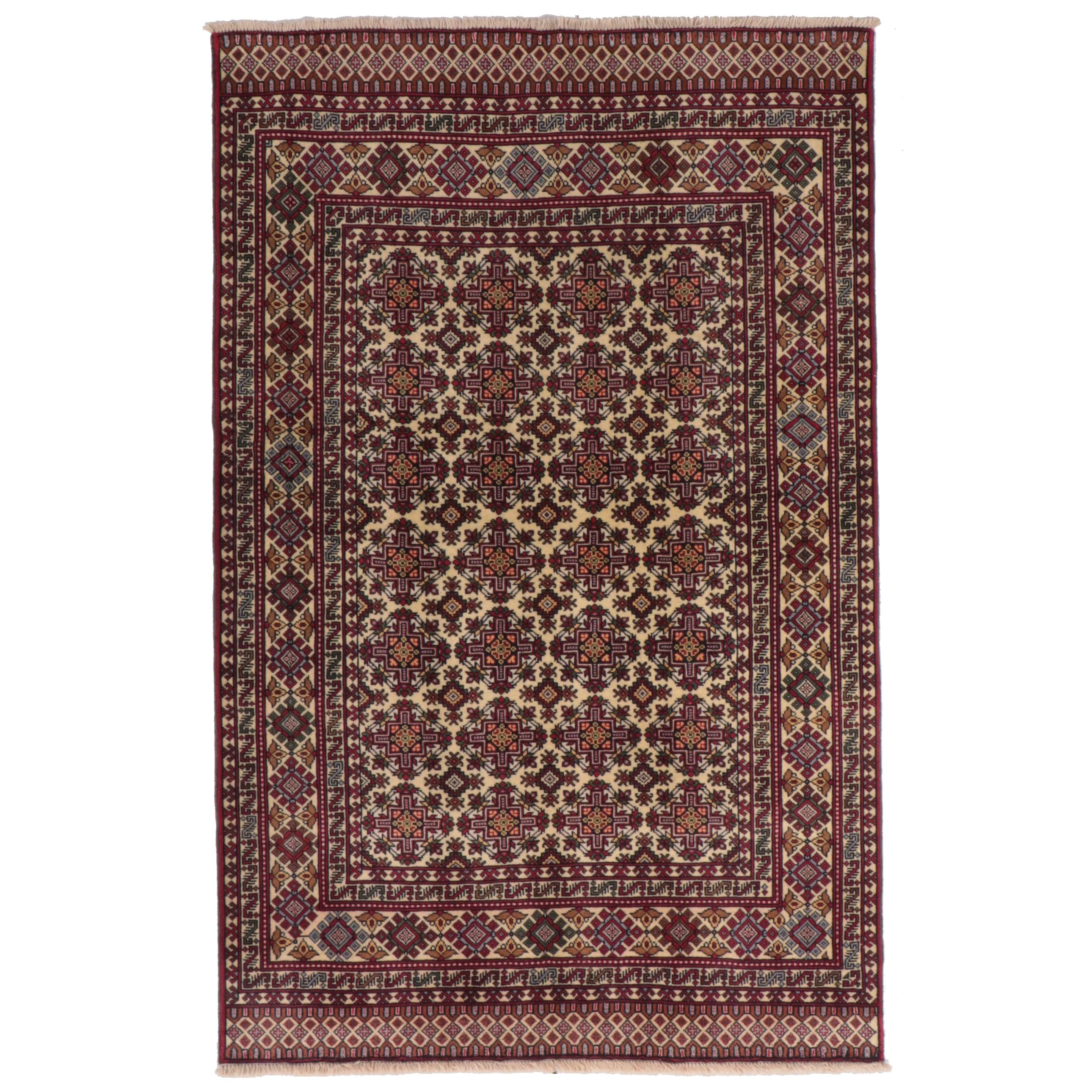 3'4 x 6'6 Hand-Knotted Pakistani Kazak Area Rug