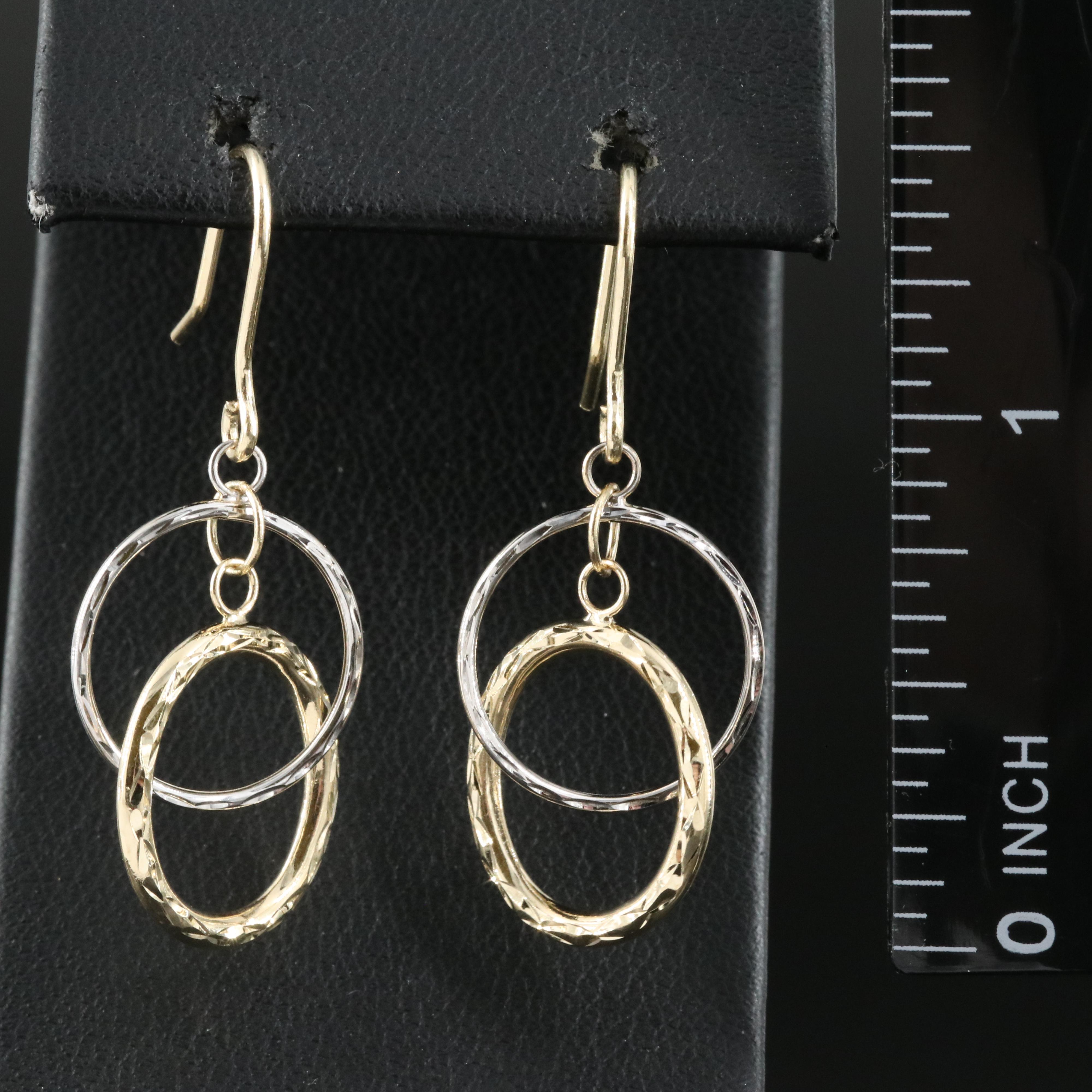 14K Two-Tone Gold Earrings