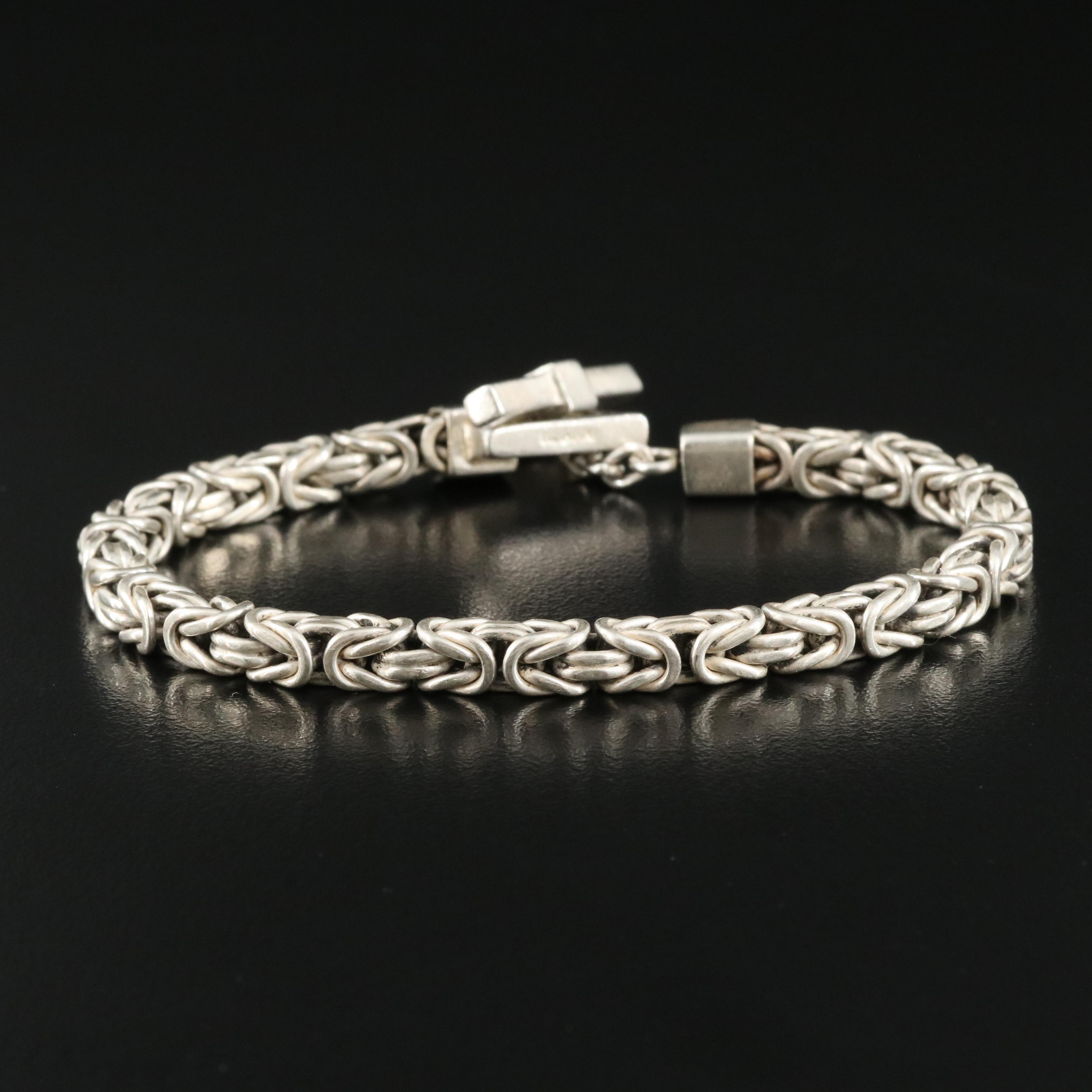 Sterling Byzantine Chain Bracelet