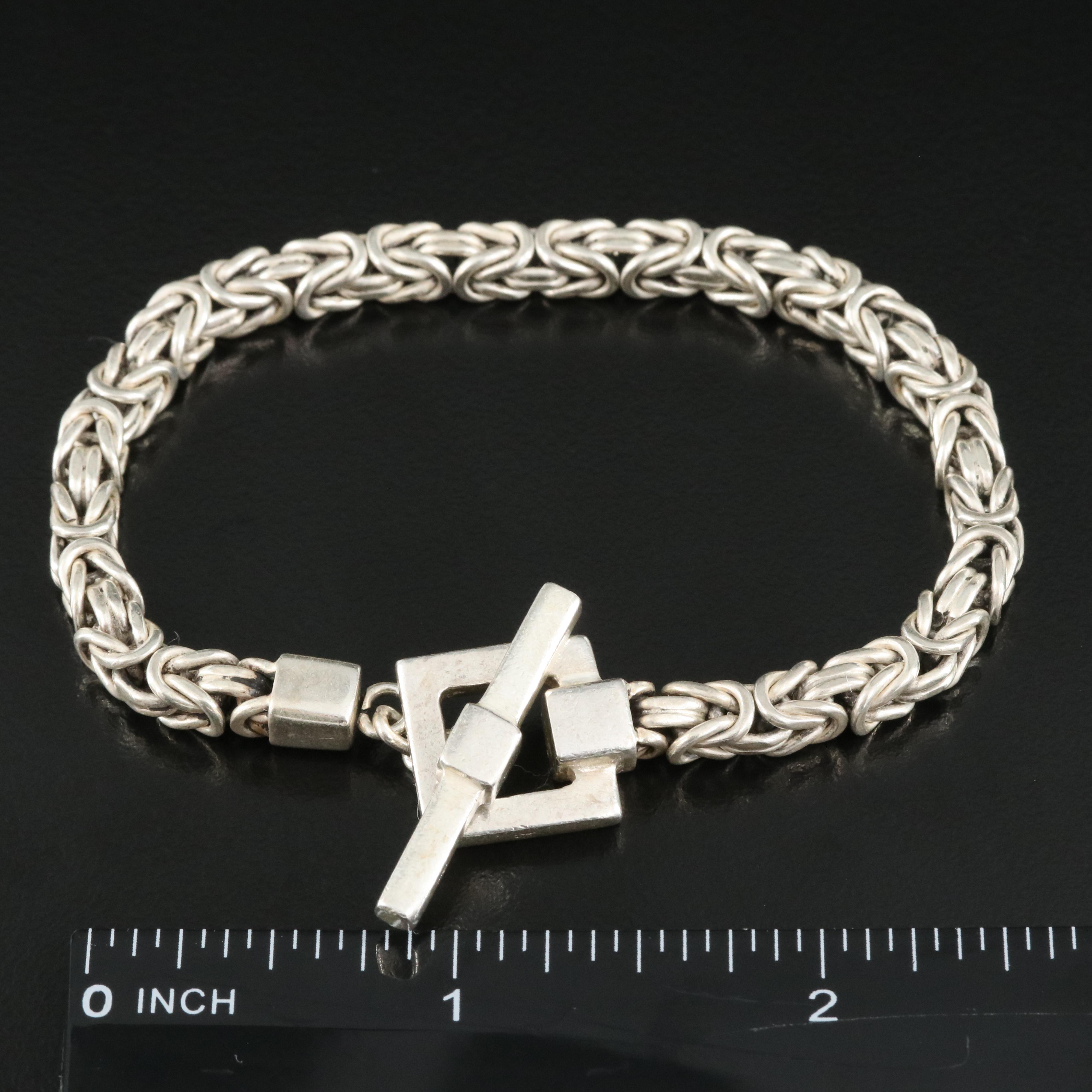 Sterling Byzantine Chain Bracelet