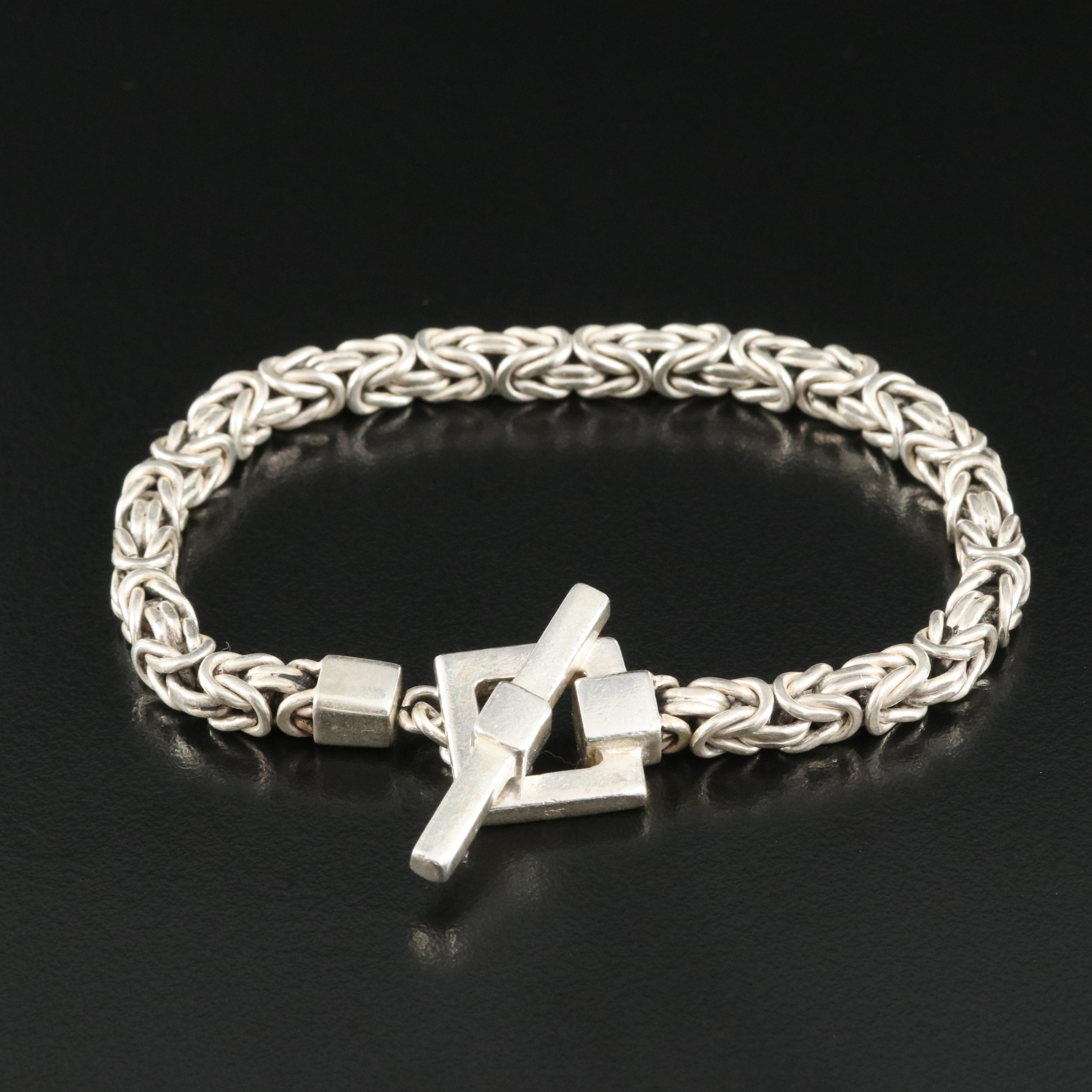 Sterling Byzantine Chain Bracelet