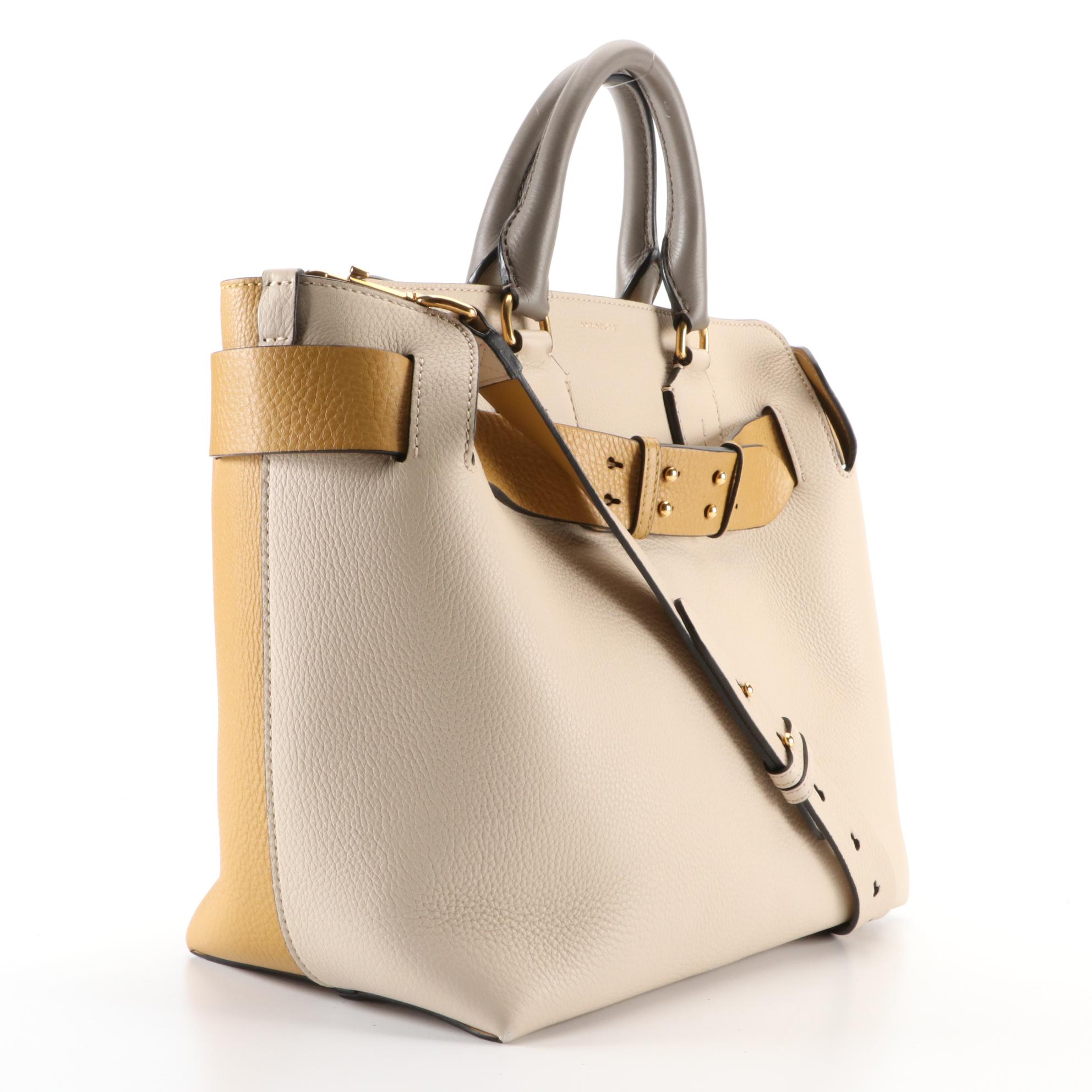 Burberry Medium Belt Tote in Tricolor Leather
