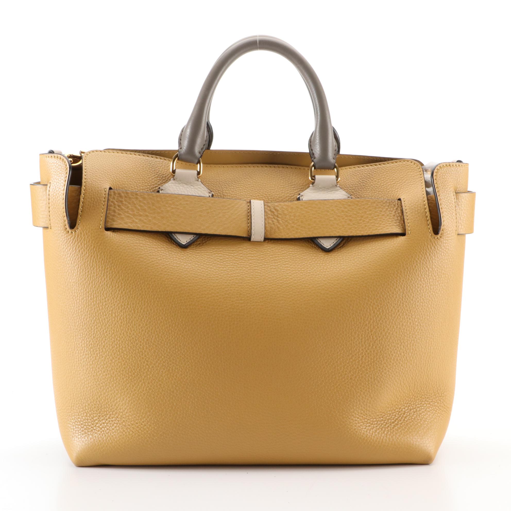 Burberry Medium Belt Tote in Tricolor Leather