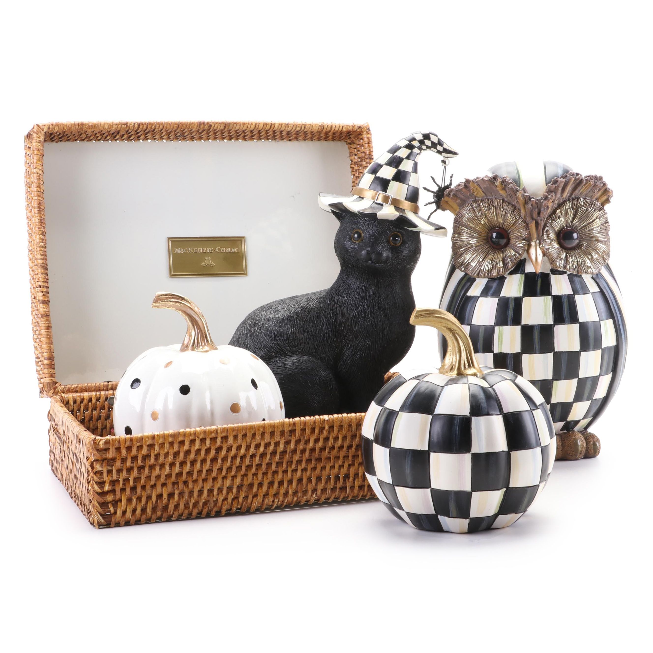 MacKenzie-Childs "Courtly Check" and Other Decorative Box and Figurines