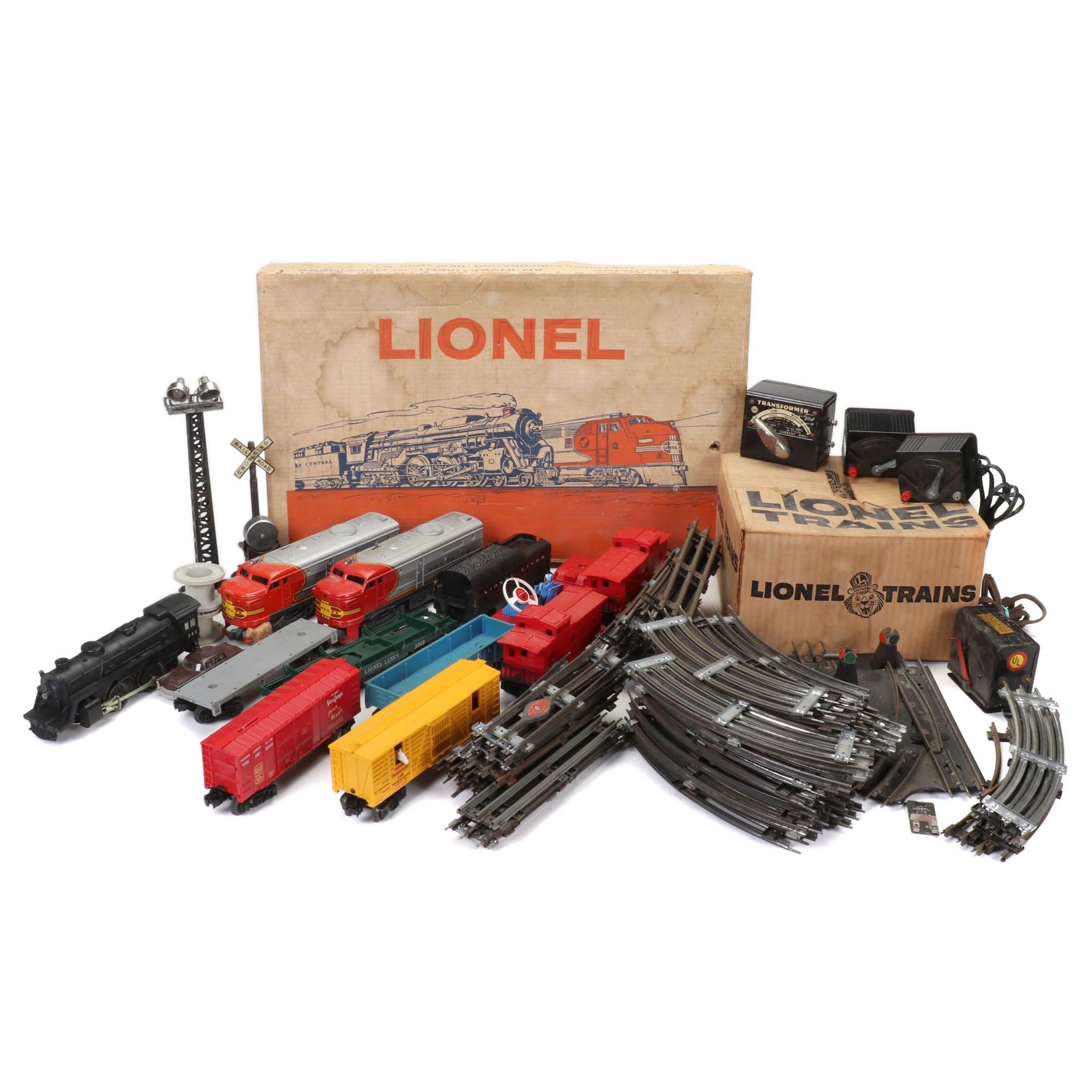 Lionel O-Scale Train Set with Diesel and Steam Locomotives, Late 20th Century