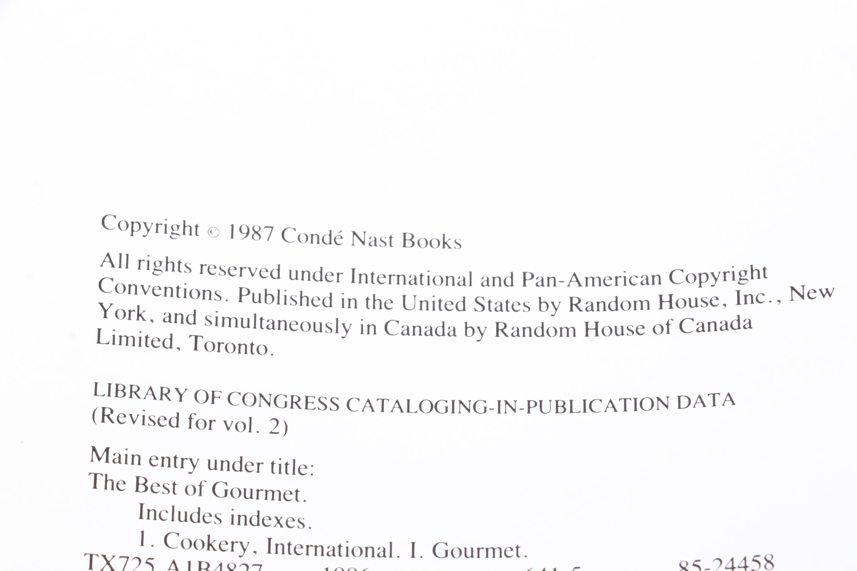 "Cooking with Bon Appétit" and Other Cookbooks, Mid to Late 20th Century