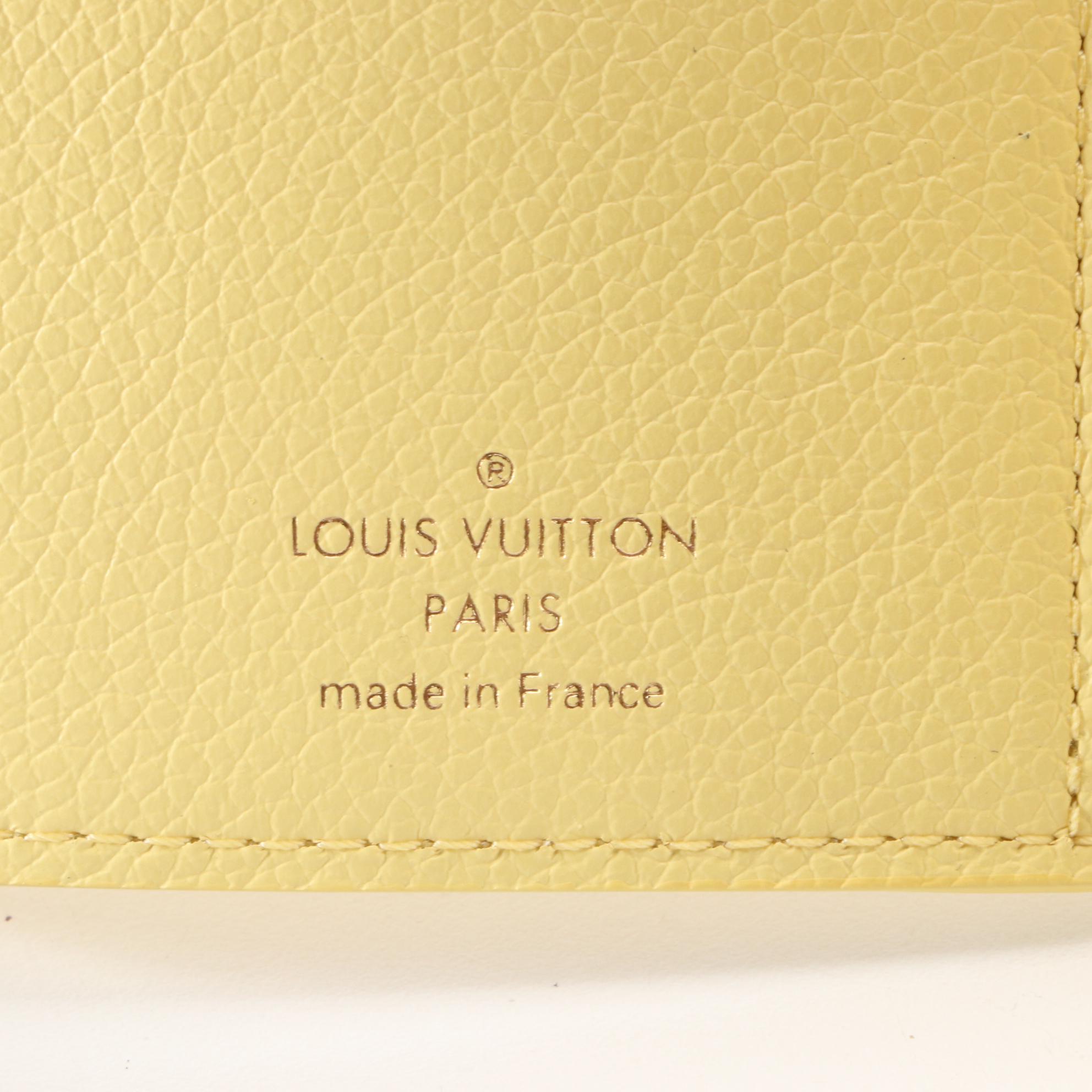 Louis Vuitton Victorine Wallet in Lemon Curd Monogram Empreinte Leather w/Box