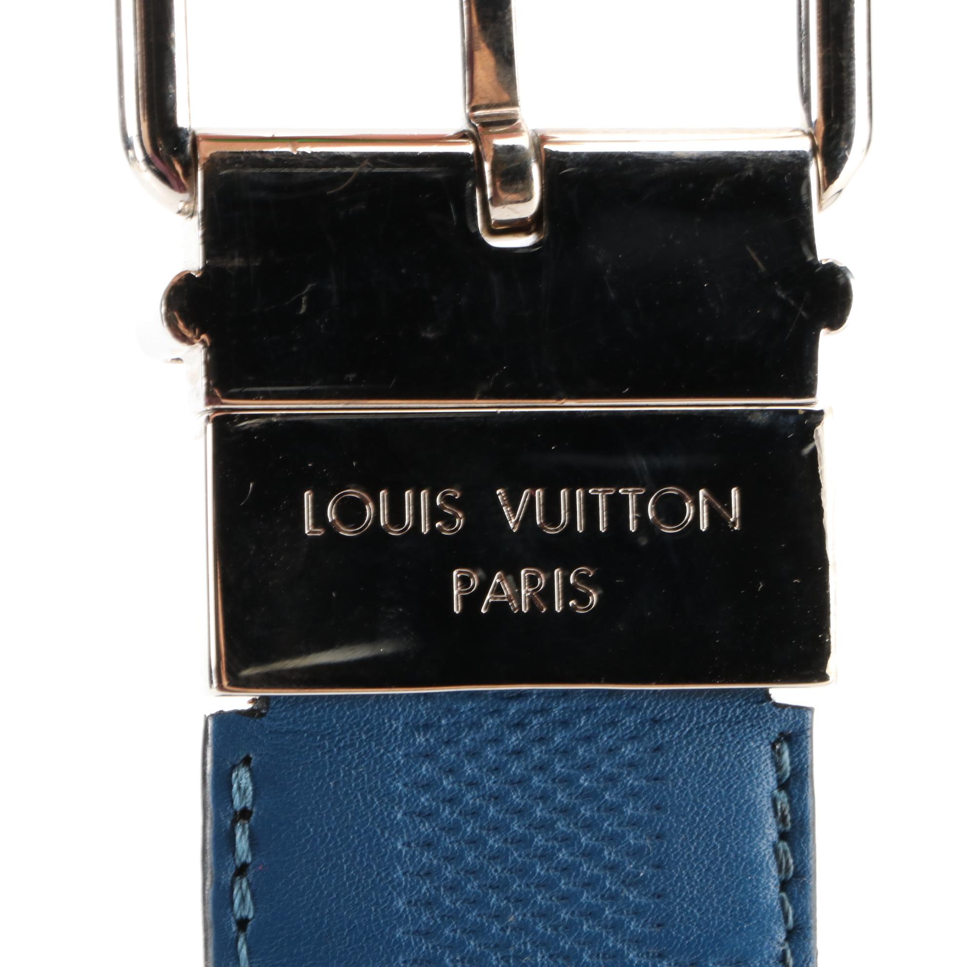 Louis Vuitton Reversible Belt in Damier Canvas and Embossed Leather
