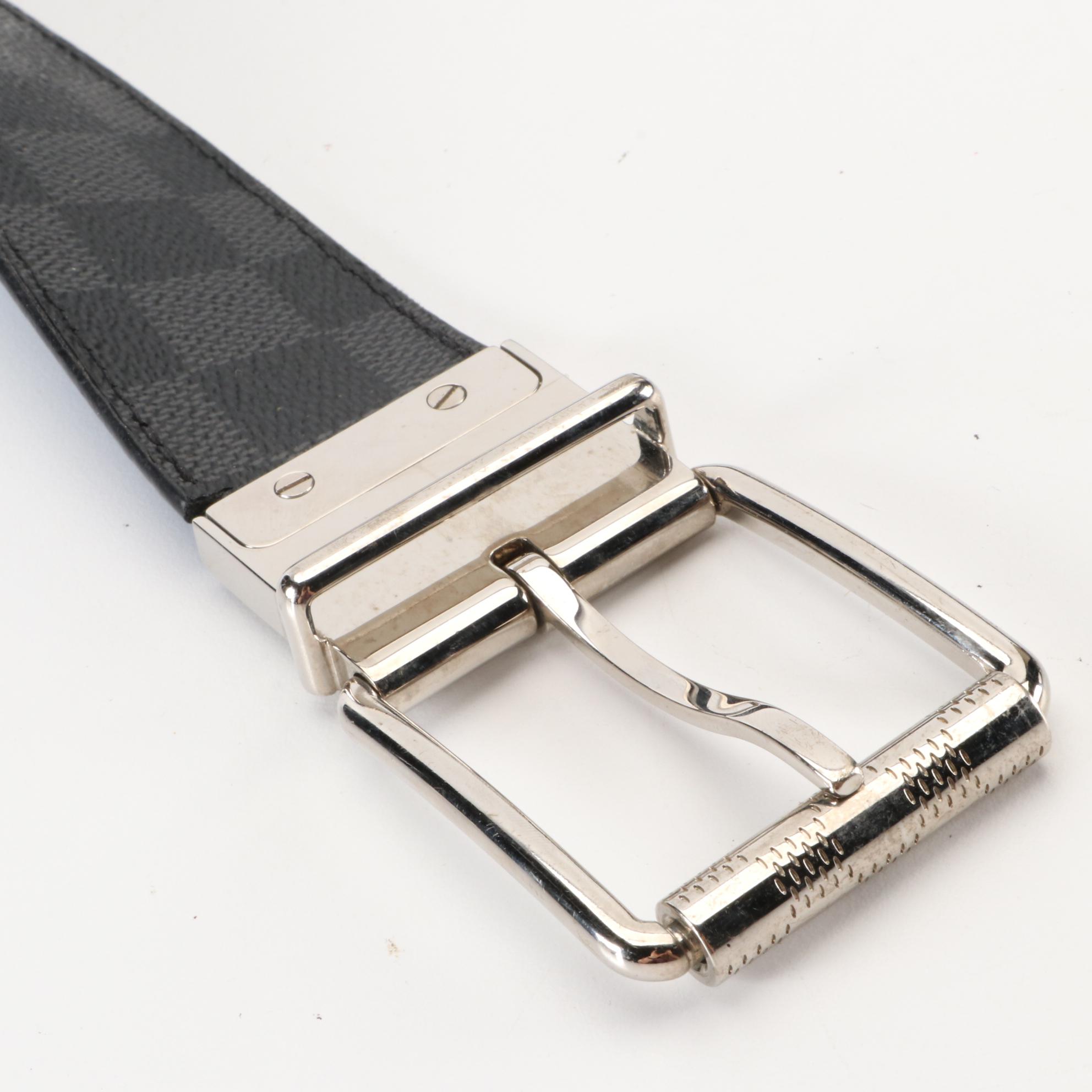 Louis Vuitton Reversible Belt in Damier Canvas and Embossed Leather