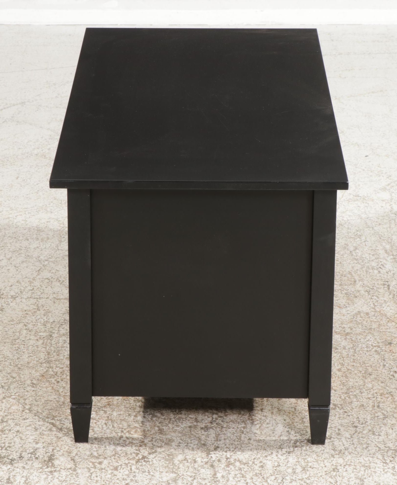 Contemporary Black Finished Lift-Top Cabinet