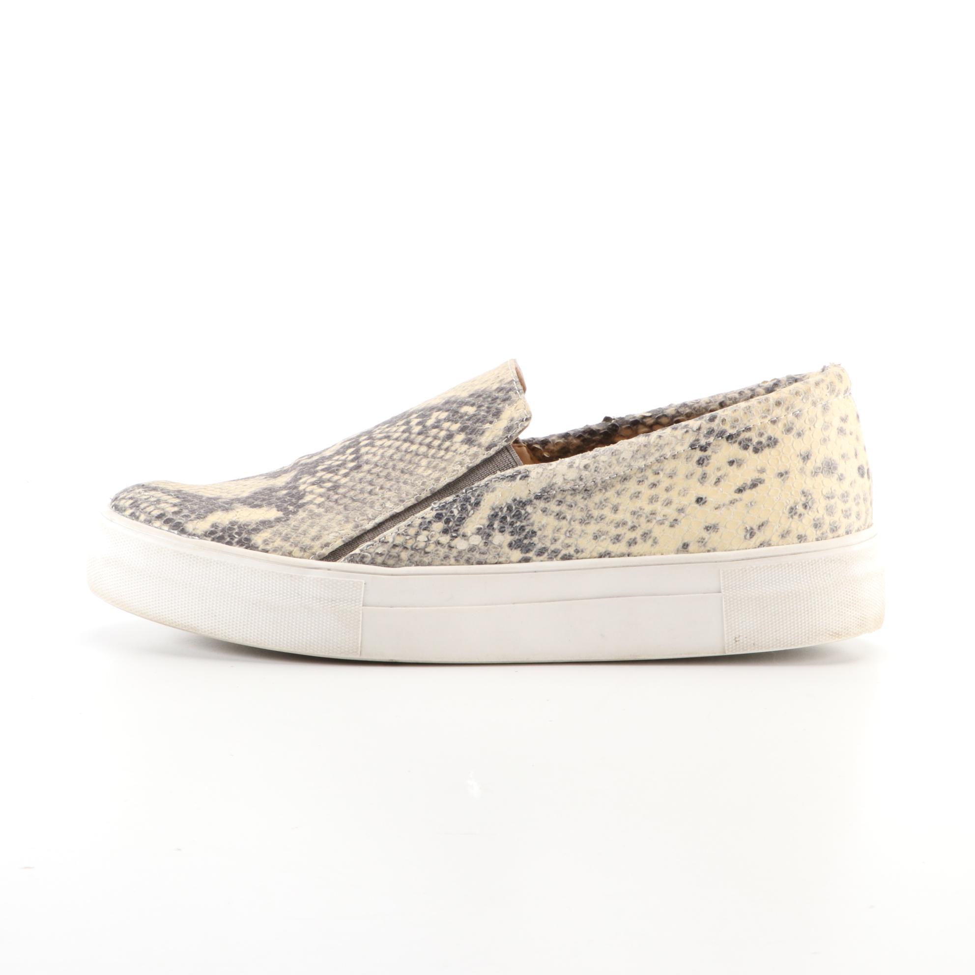 Vince Camuto Slip-On Sneakers in Snake Print Leather
