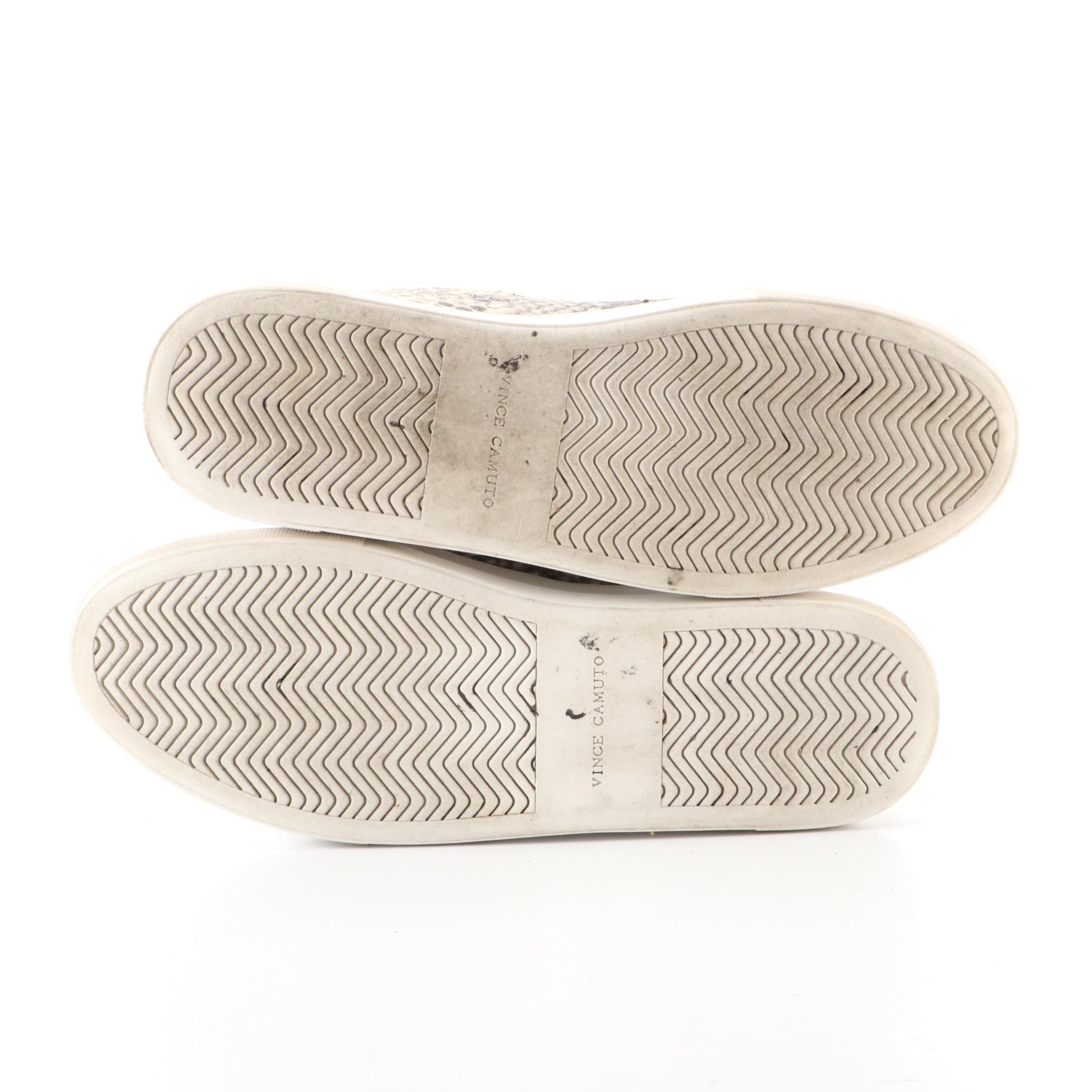 Vince Camuto Slip-On Sneakers in Snake Print Leather