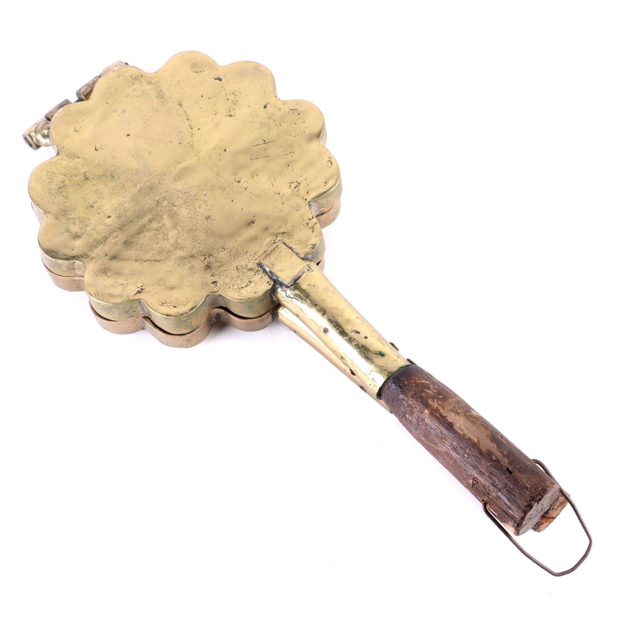 European Brass Pizzelle or Waffle Iron, 19th Century