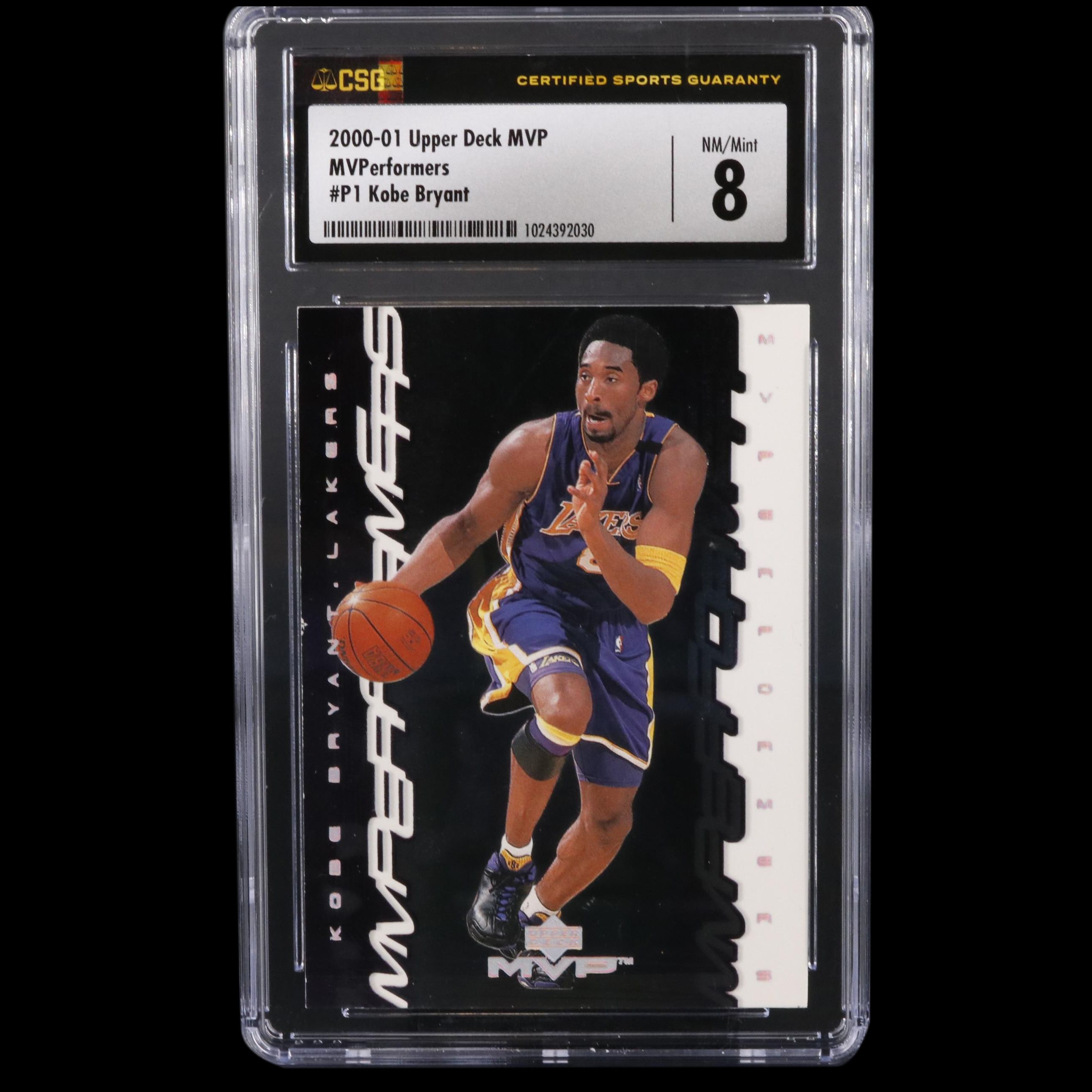 2000-01 Upper Deck Kobe Bryant MVPerformers #P1 CSG 8 Basketball Card