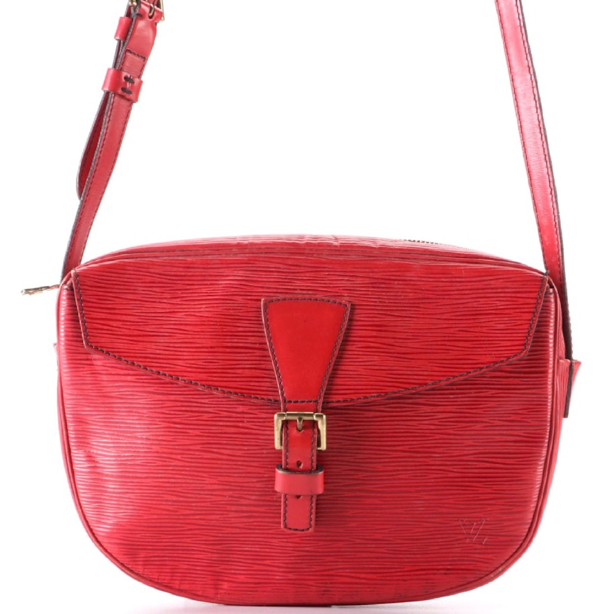 Louis Vuitton Jeune Fille Shoulder Bag in Castilian Red Epi and Smooth Leather