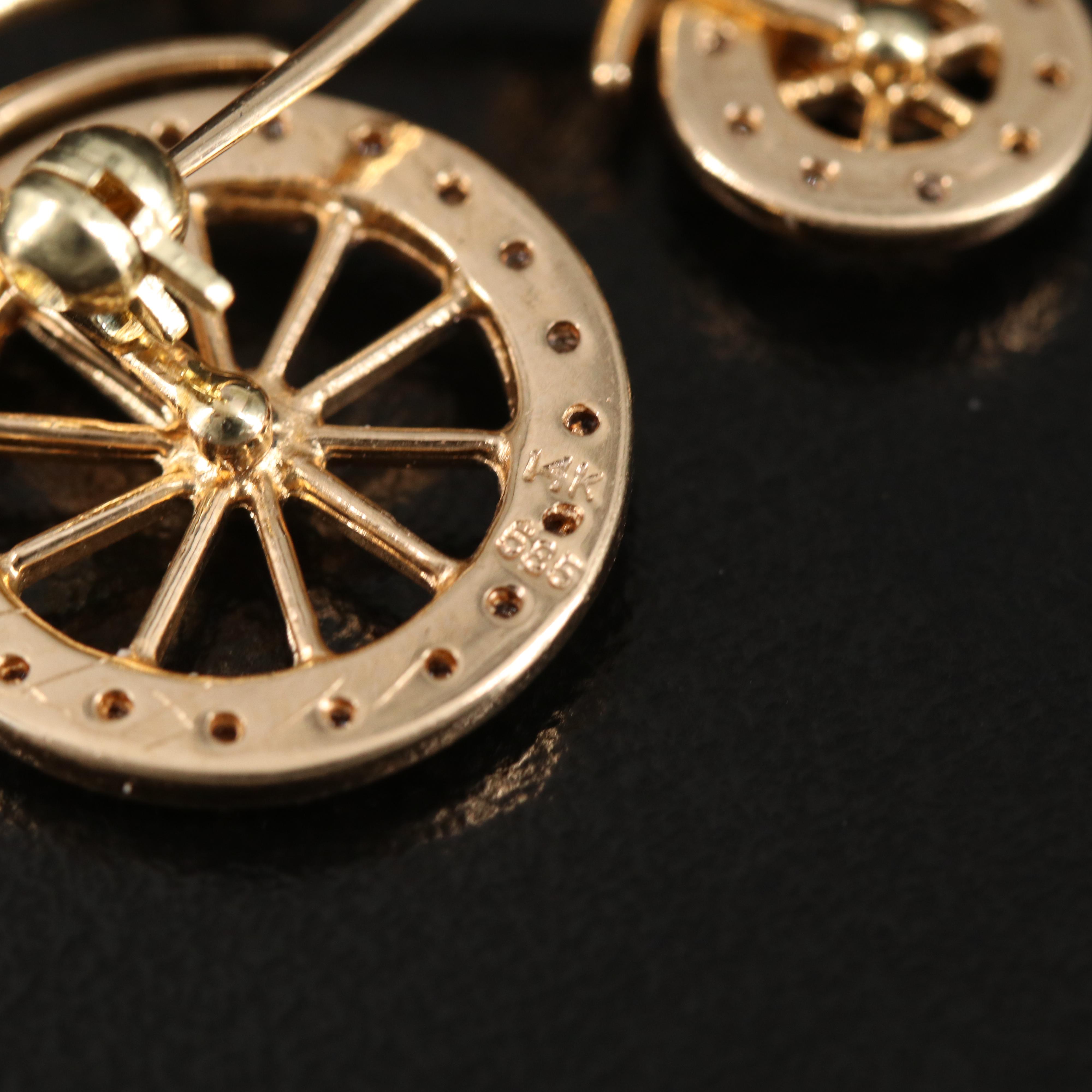 14K 0.16 CTW Diamond Penny Farthing Brooch