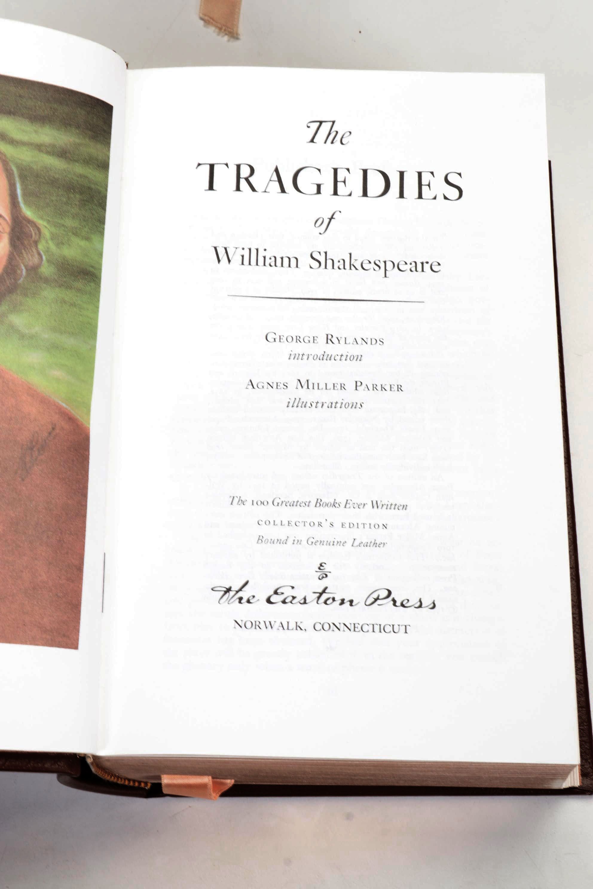 Easton Press Classic Plays Including Shakespeare, Goldsmith, Chekhov, and More