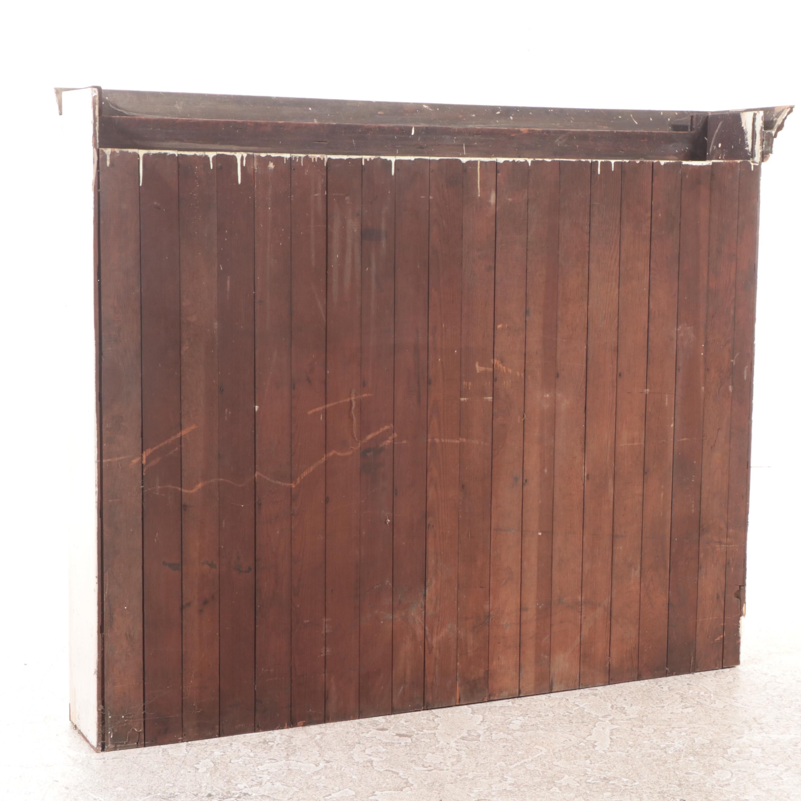 Neoclassical Style White-Painted and Beadboard Library Bookcase