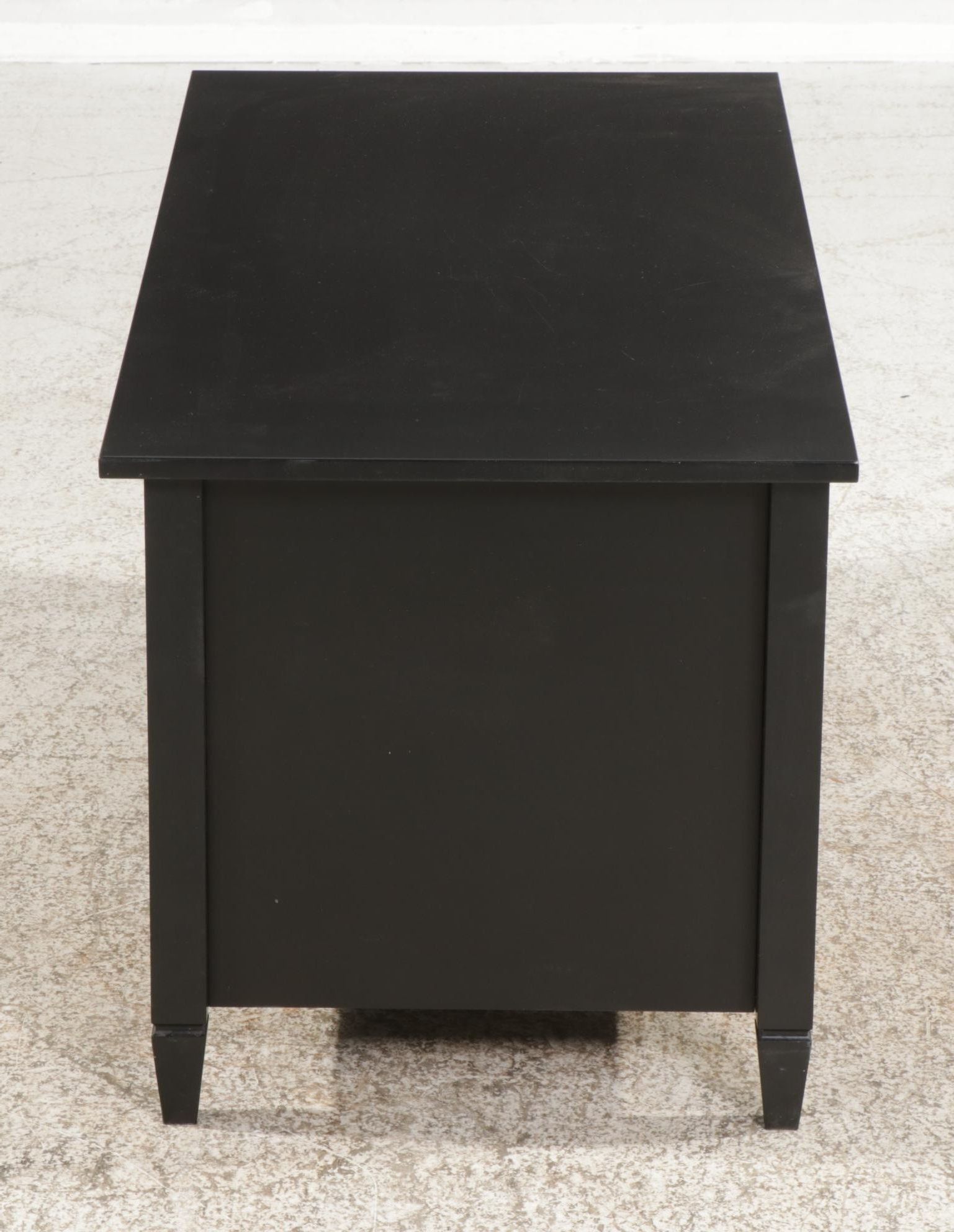 Contemporary Black Finished Lift-Top Cabinet