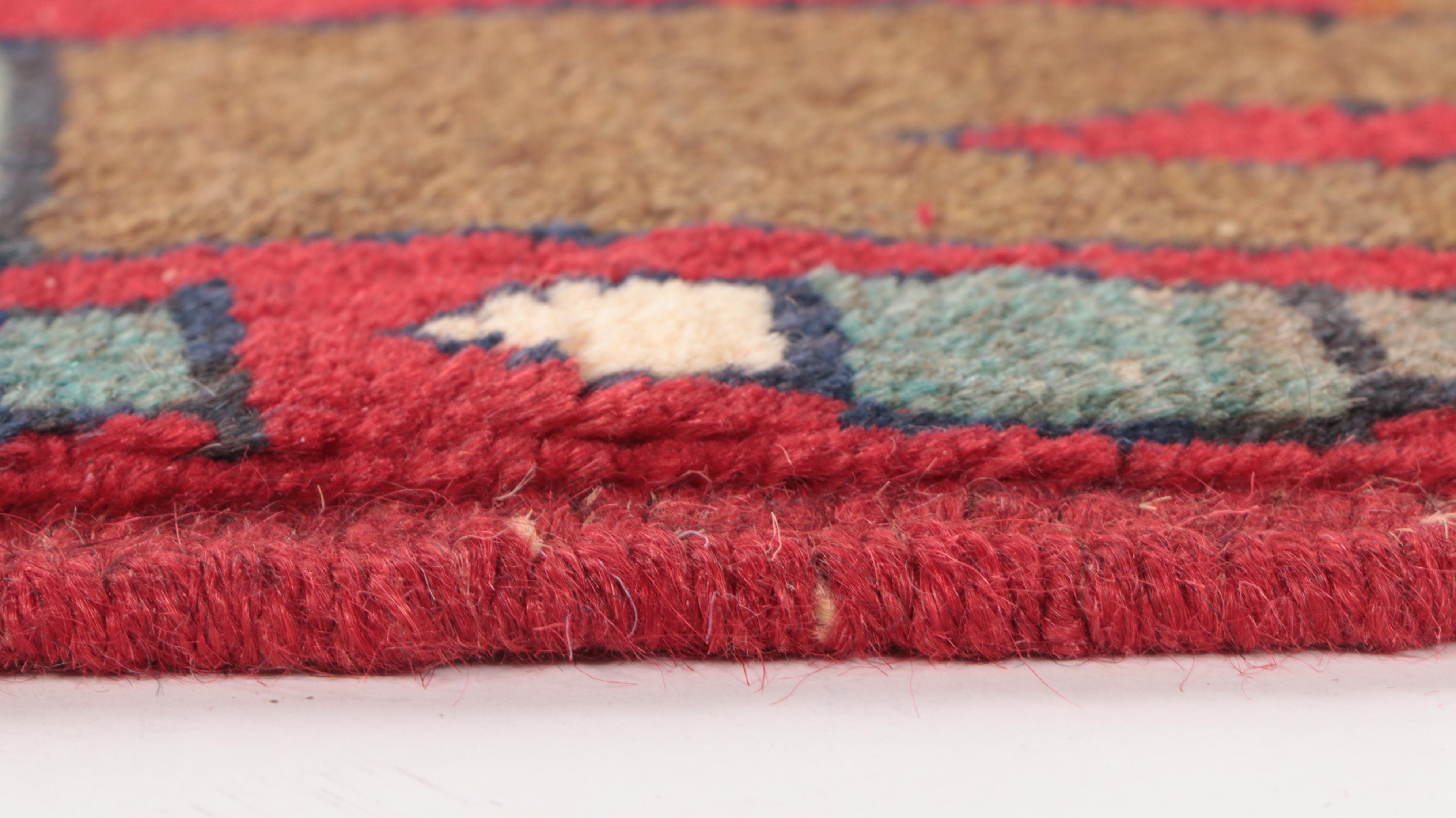 2'1 x 2'9 Hand-Knotted Afghan Pictorial War Accent Rug