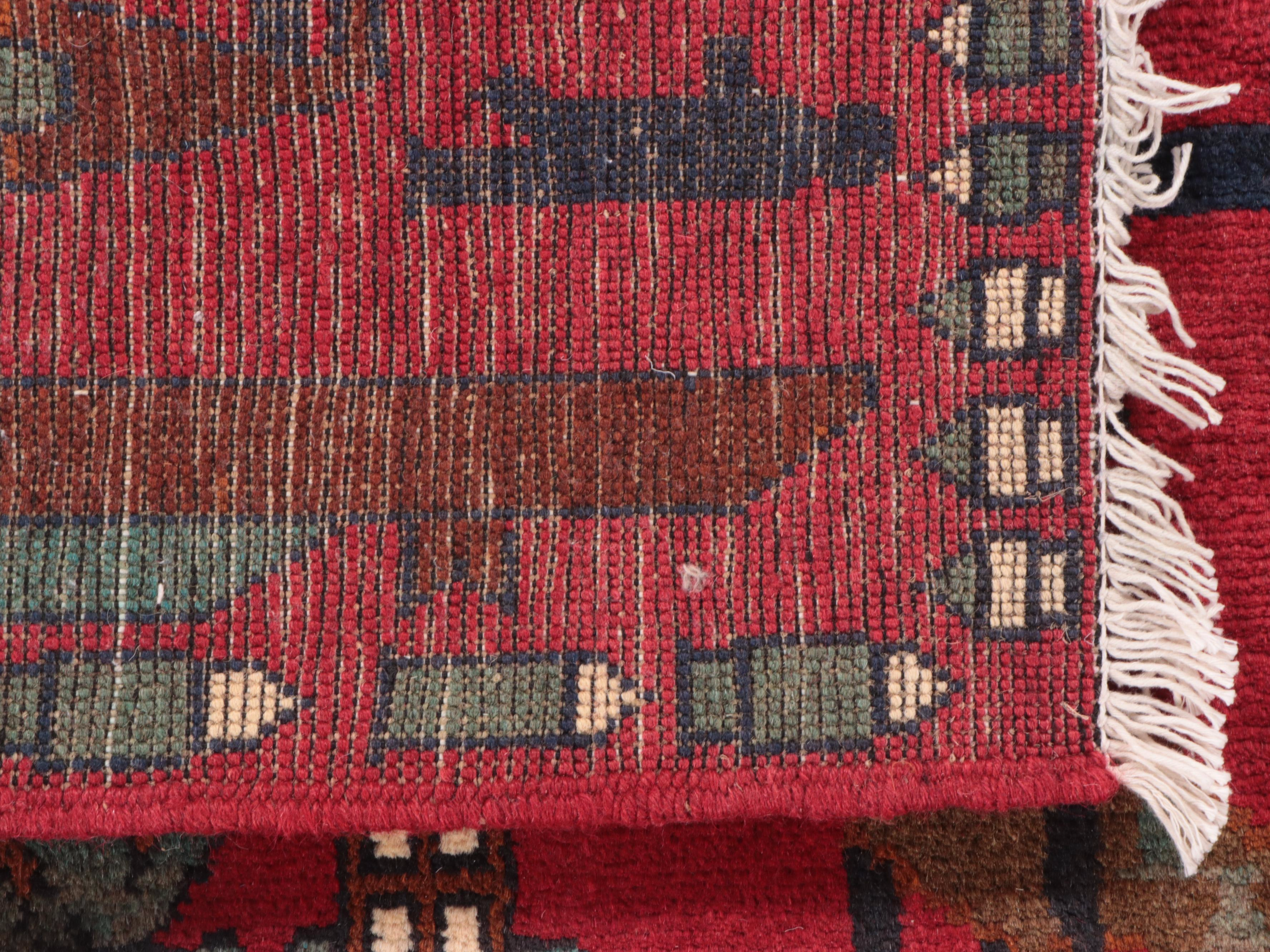 2'1 x 2'9 Hand-Knotted Afghan Pictorial War Accent Rug