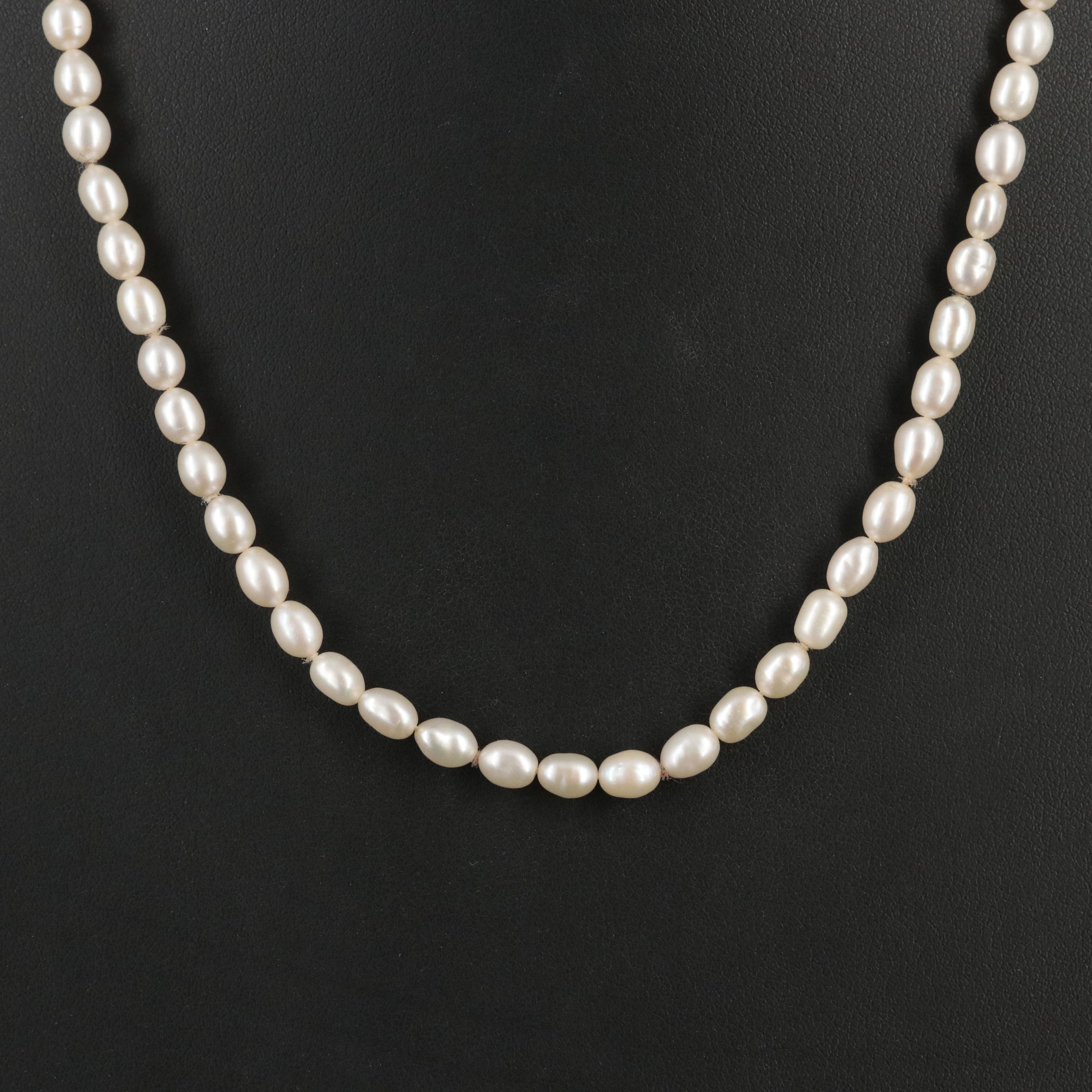 Pearl Necklace with 14K Clasp