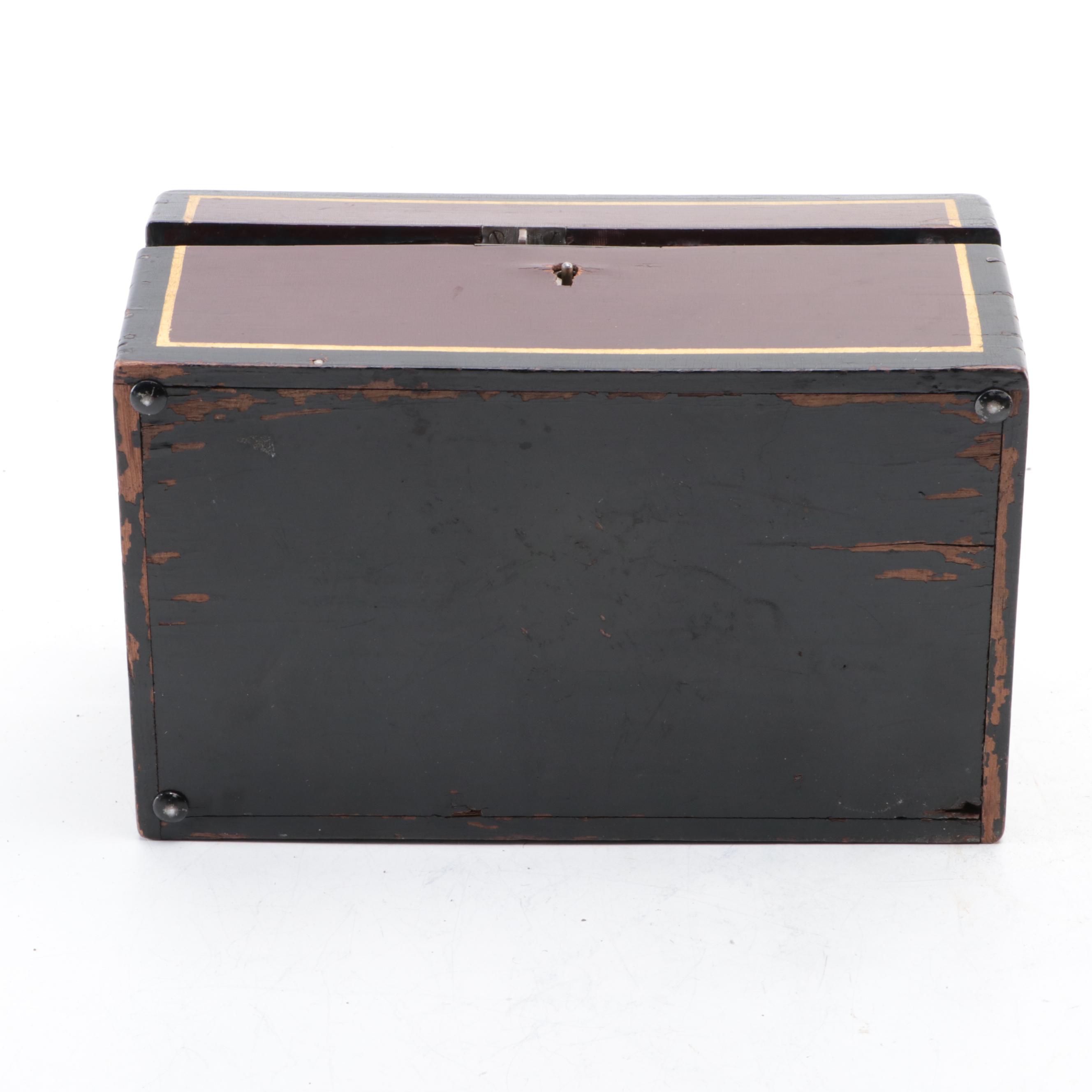 Chris Ramsey Cherry Top Hat with Victorian Cribbage Board and Painted Box