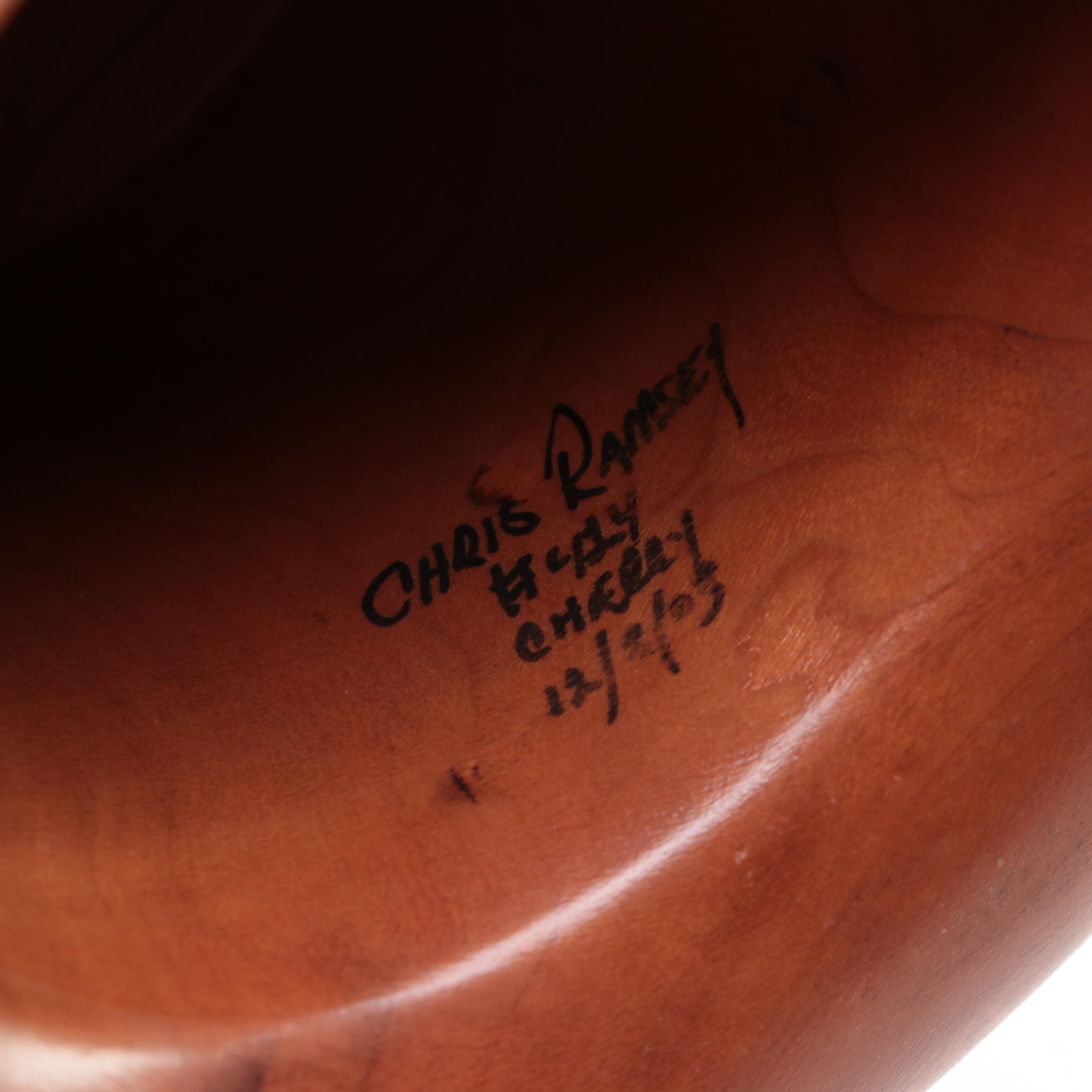 Chris Ramsey Cherry Top Hat with Victorian Cribbage Board and Painted Box