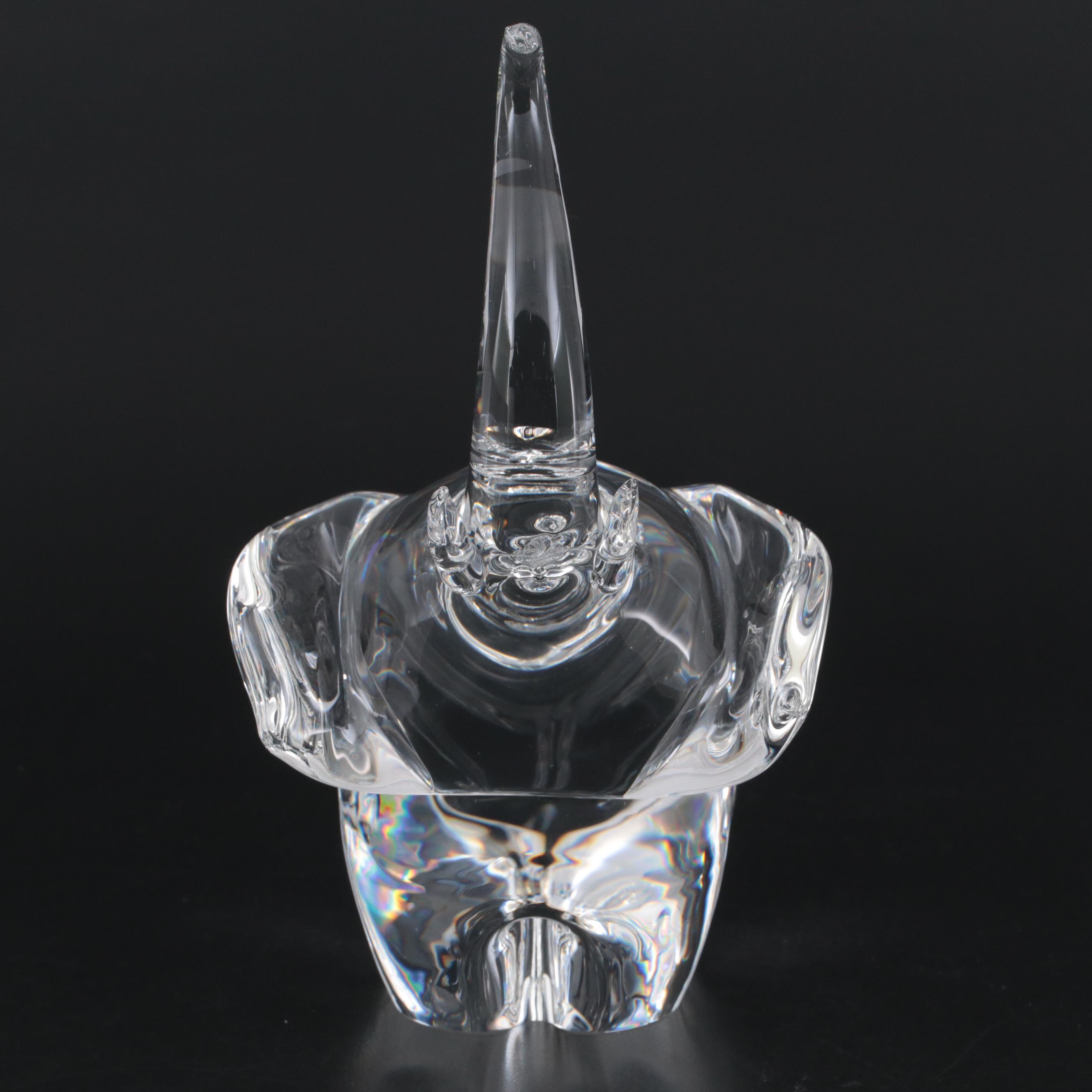 James A. Houston for Steuben Art Glass "Trumpeting Elephant" Figurine