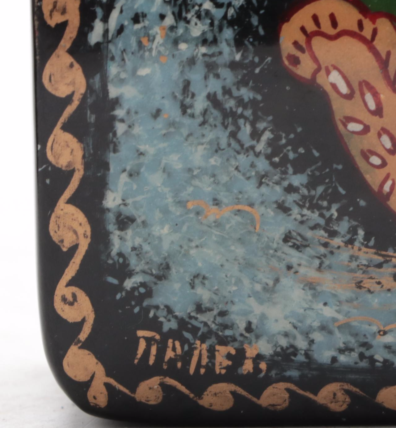 Russian Palekh Fairytale Troika Hand-Painted Lacquer Boxes