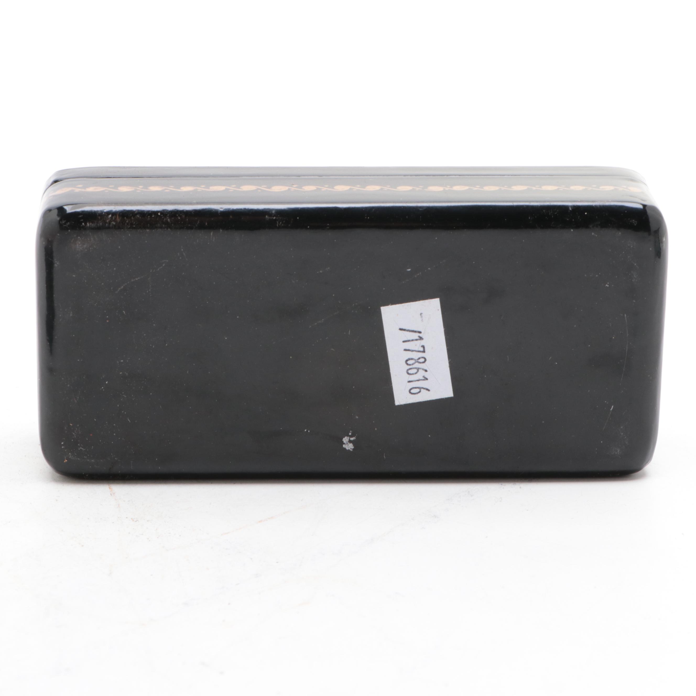 Russian Palekh Fairytale Troika Hand-Painted Lacquer Boxes