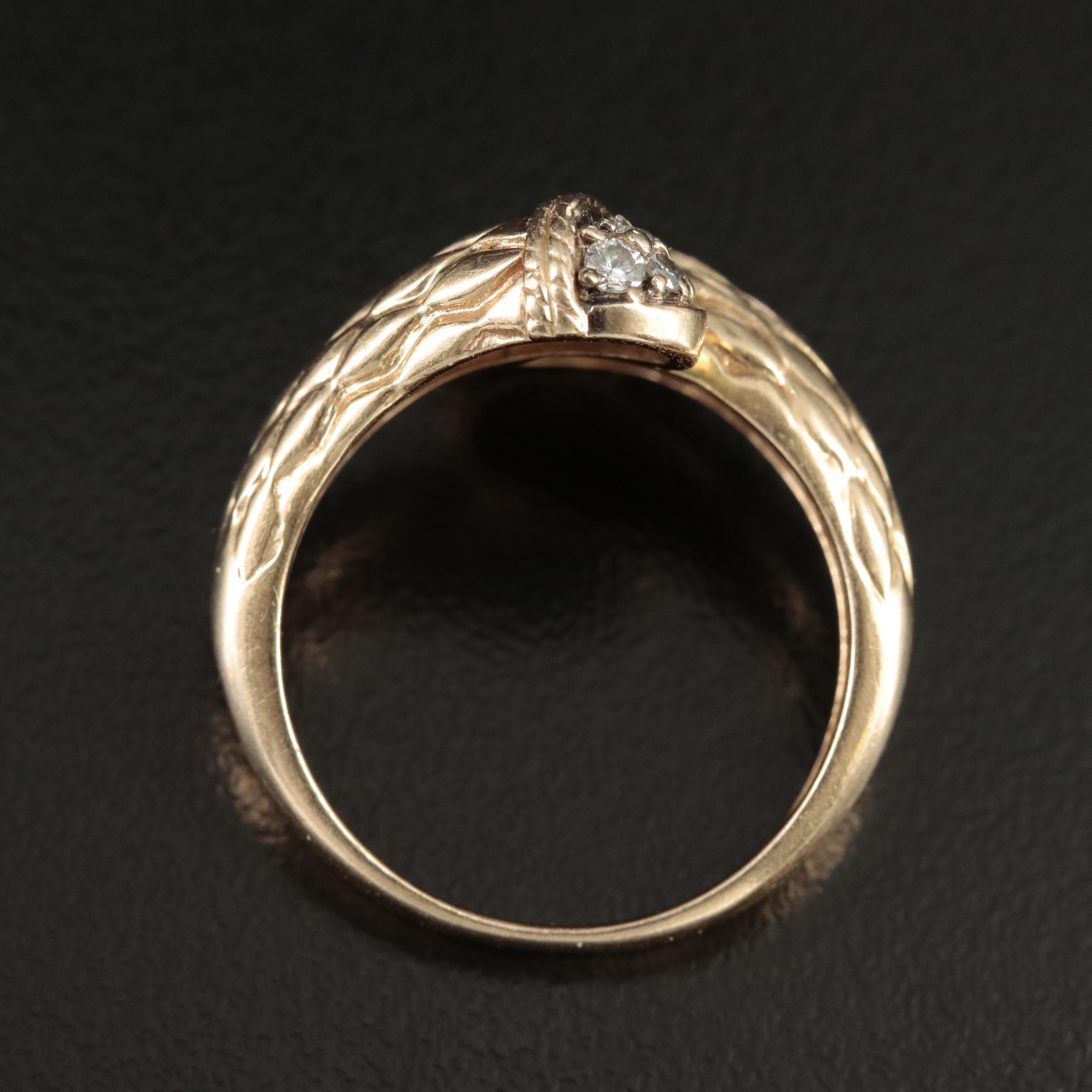 14K 0.85 CTW Diamond Bypass Ring