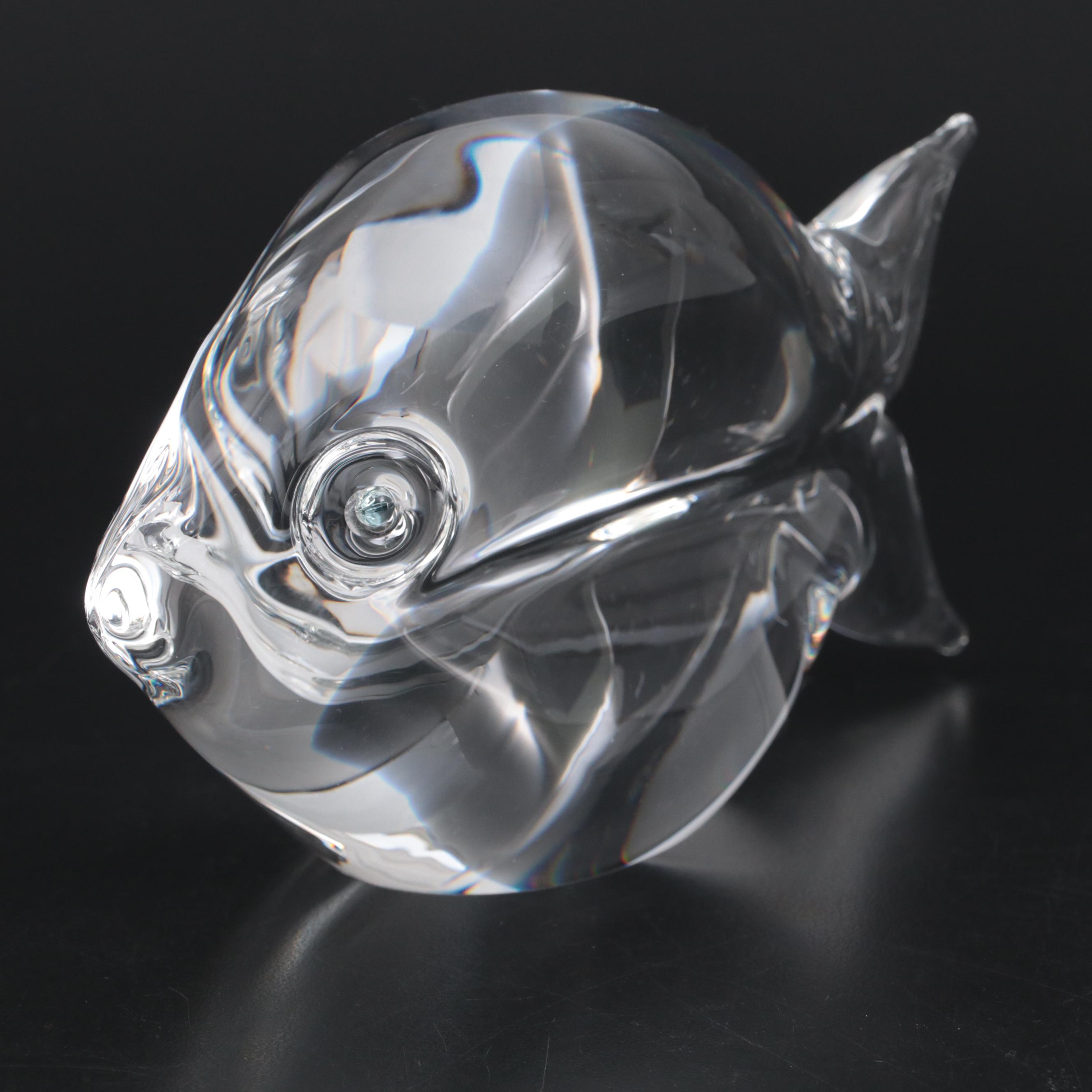 Steuben Art Glass "Reef Fish" Figurine